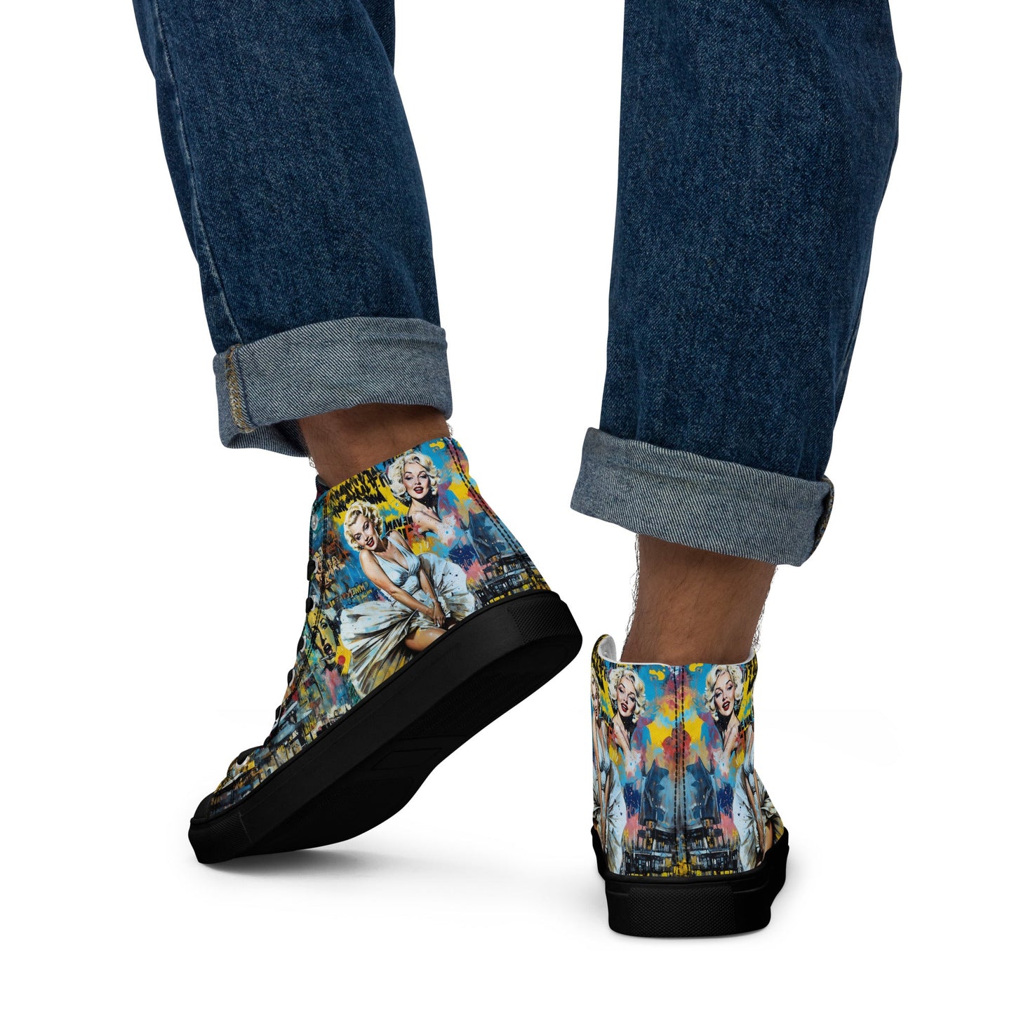 Unisex high top canvas shoes - Marilyn Monroe - Shoes