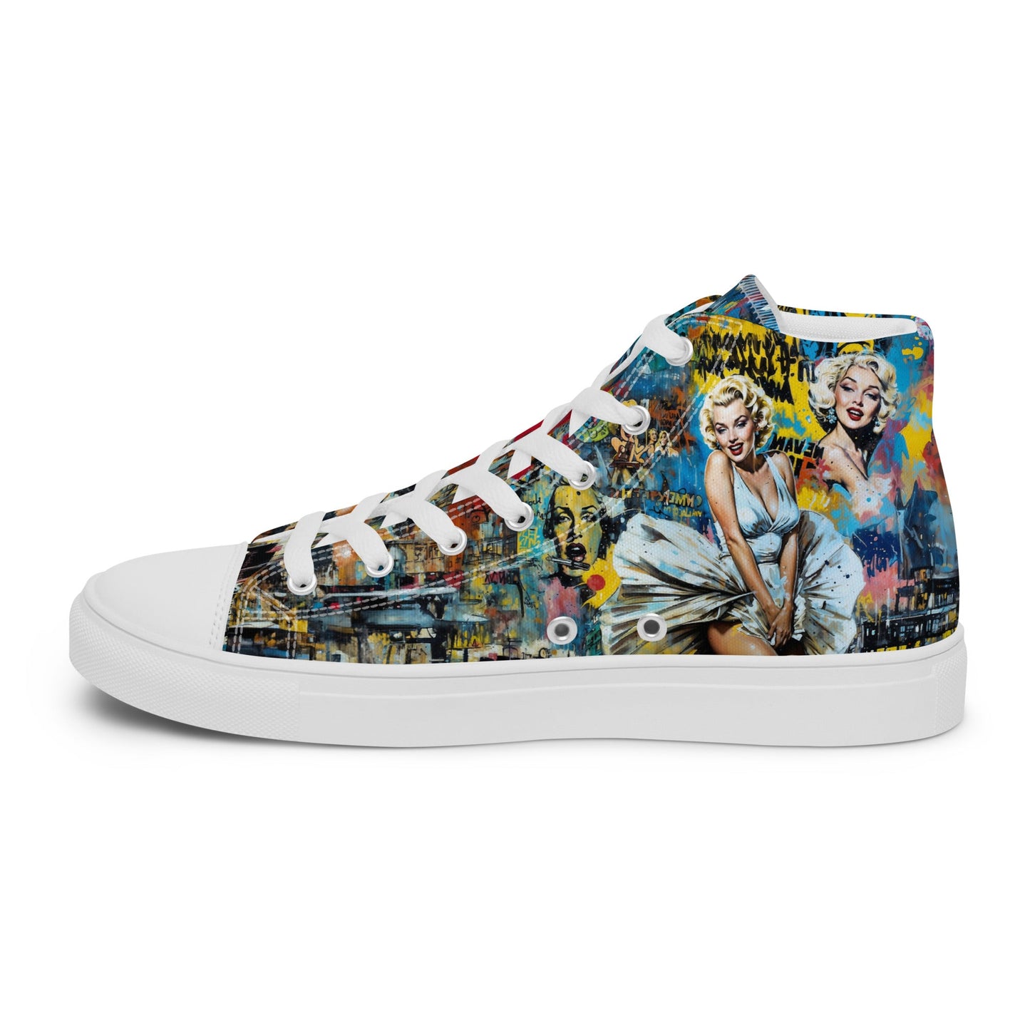 Unisex high top canvas shoes - Marilyn Monroe - Shoes