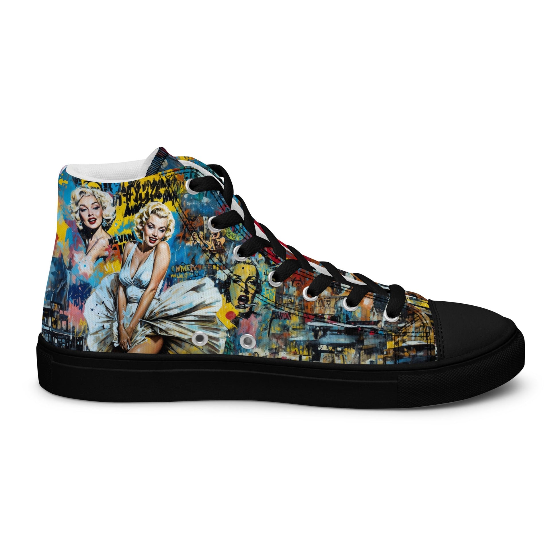 Unisex high top canvas shoes - Marilyn Monroe - Shoes