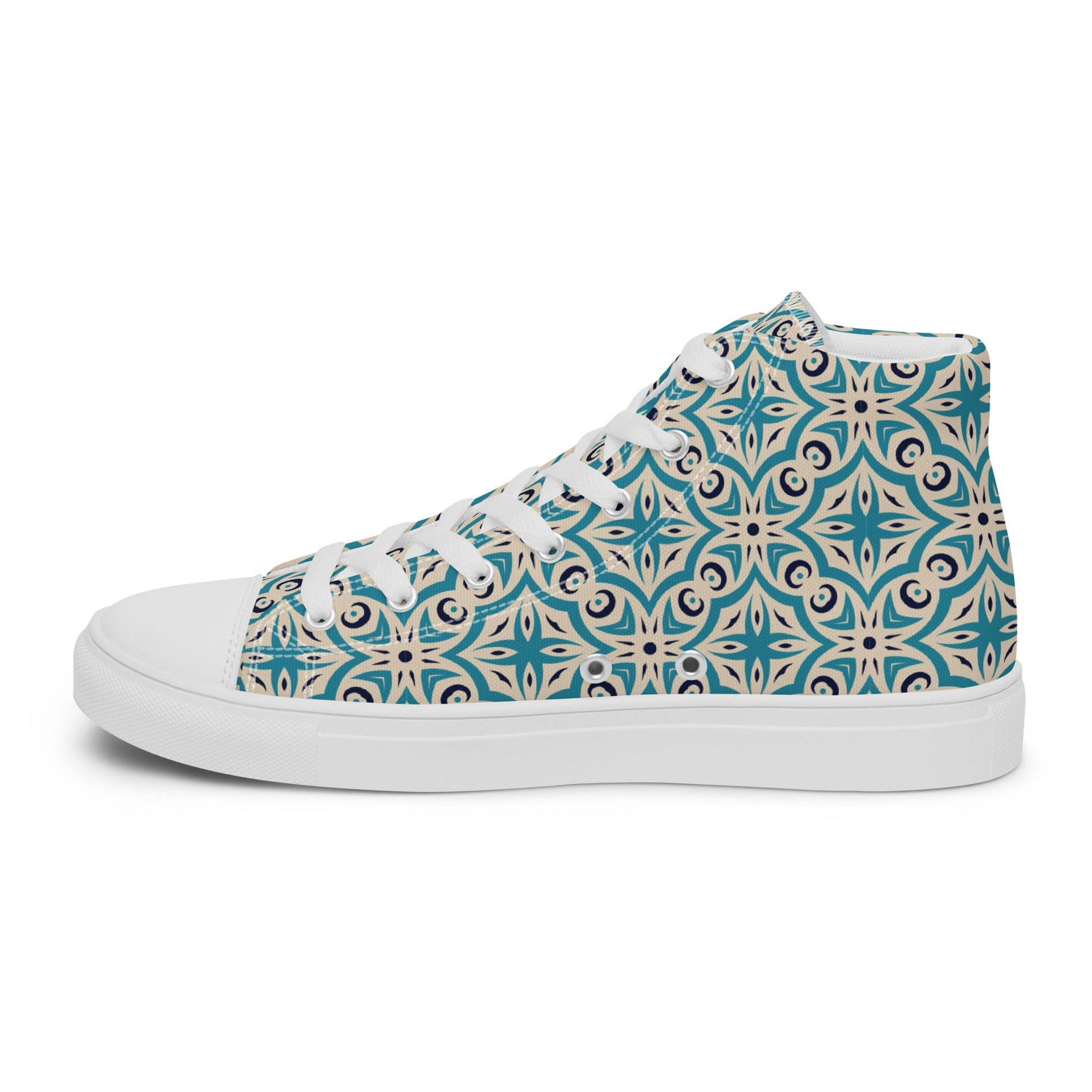 Unisex high top canvas shoes - Oriental Pattern - Shoes