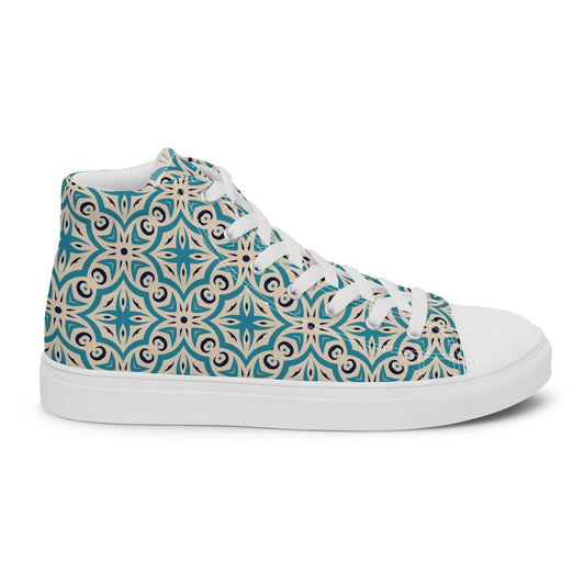 Unisex high top canvas shoes - Oriental Pattern - 5 - Shoes