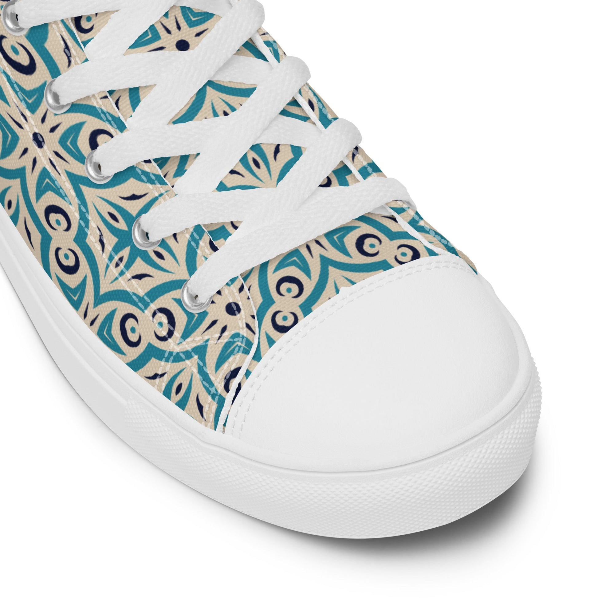 Unisex high top canvas shoes - Oriental Pattern - Shoes