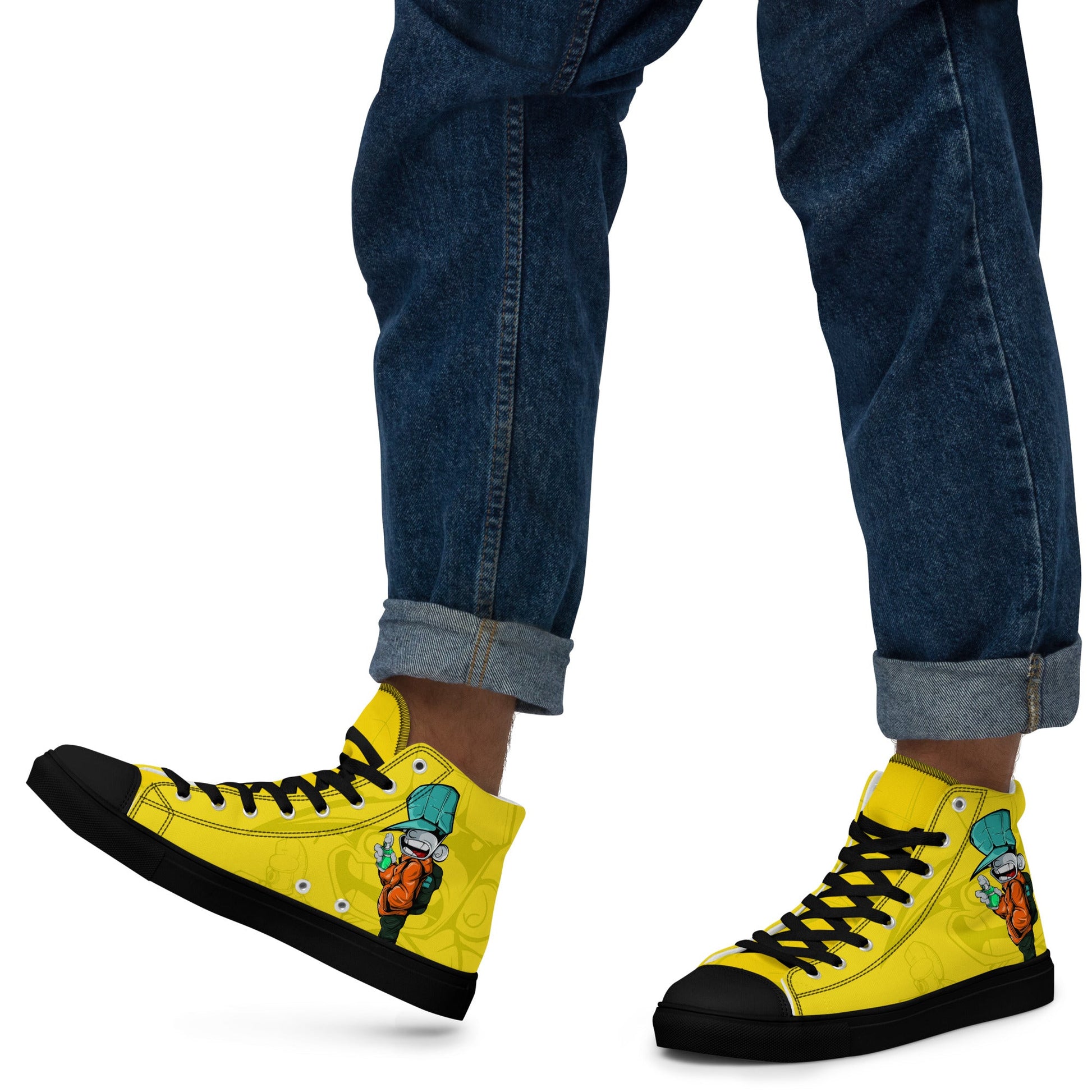 Unisex high top canvas shoes- Sprayer - Shoes