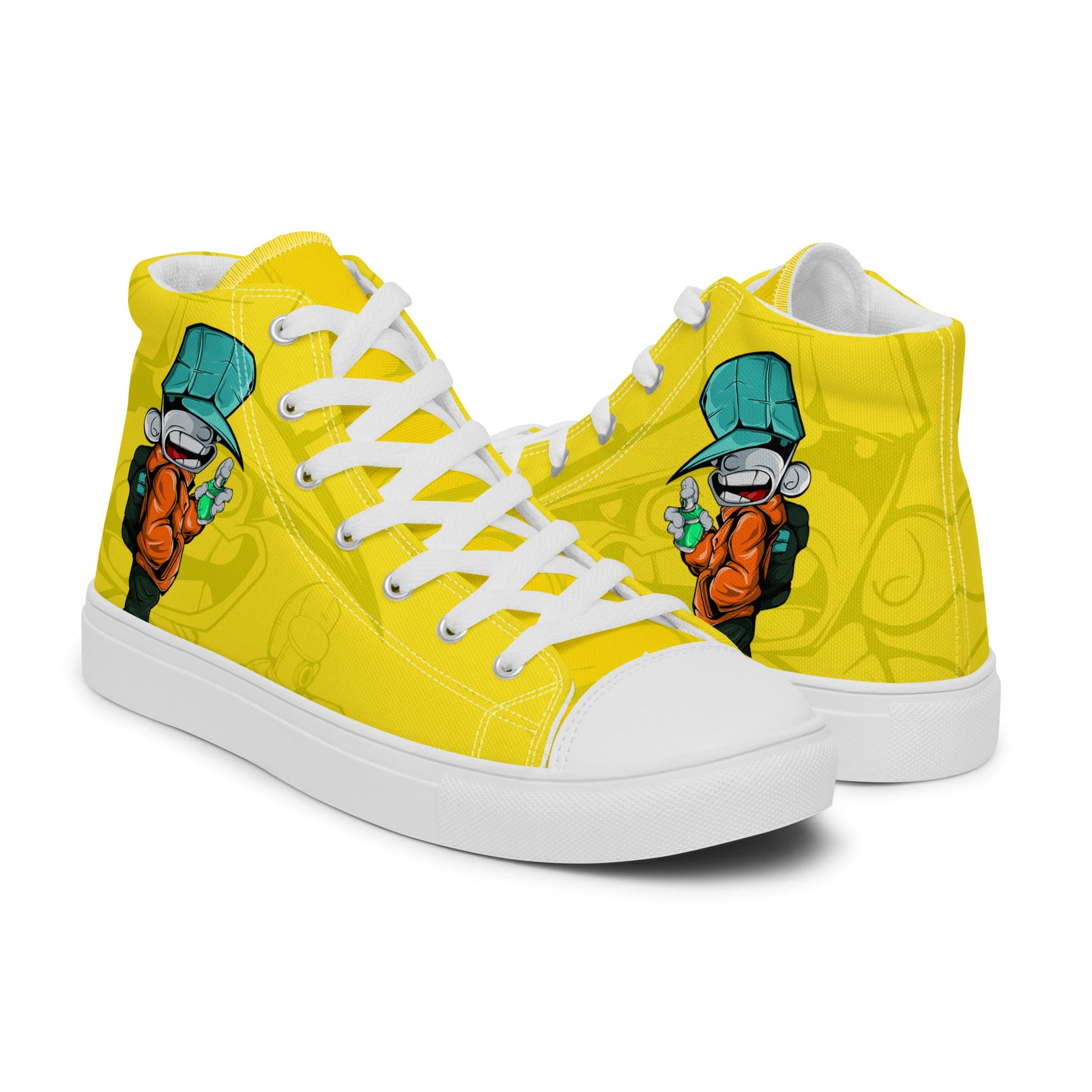 Unisex high top canvas shoes- Sprayer - Shoes