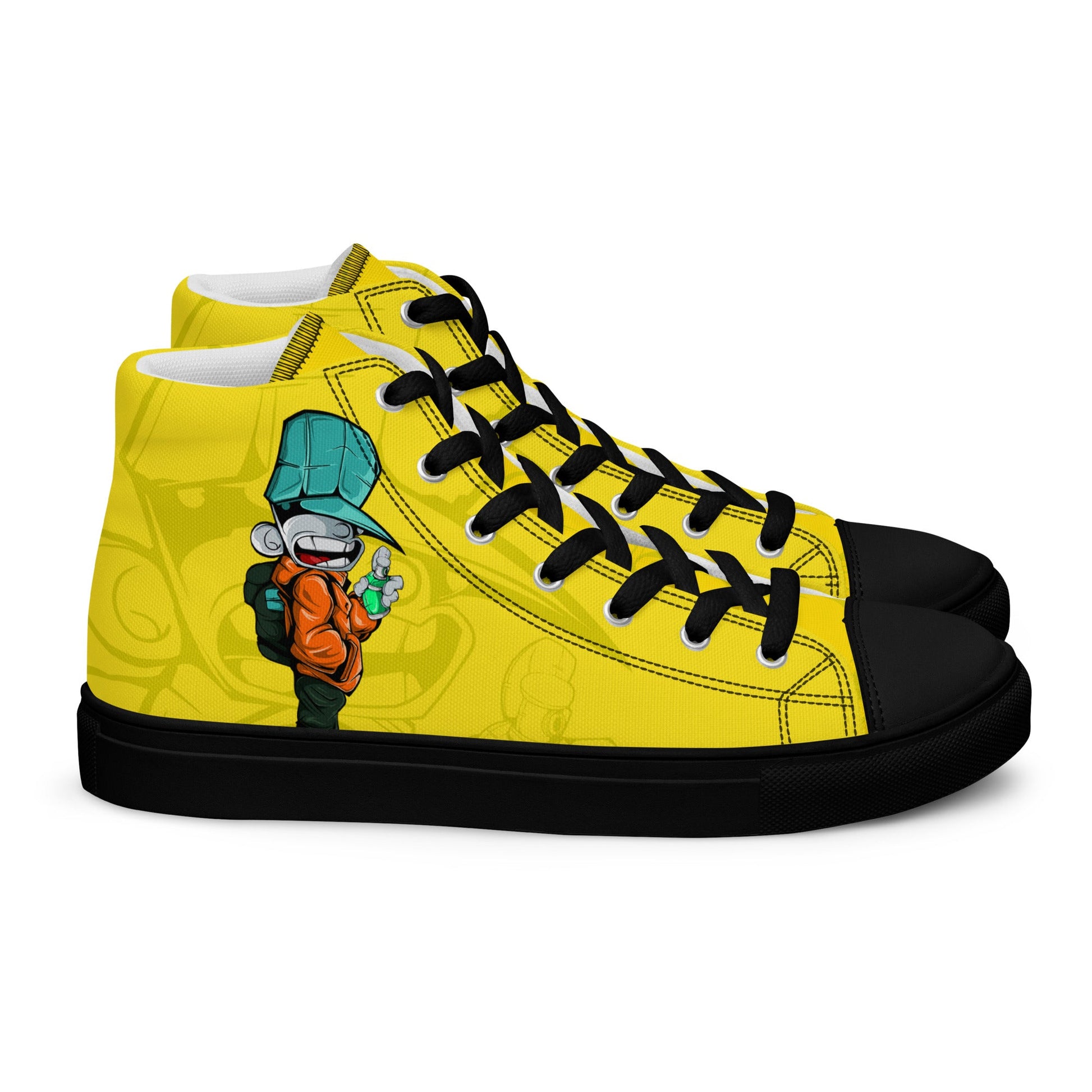 Unisex high top canvas shoes- Sprayer - Shoes