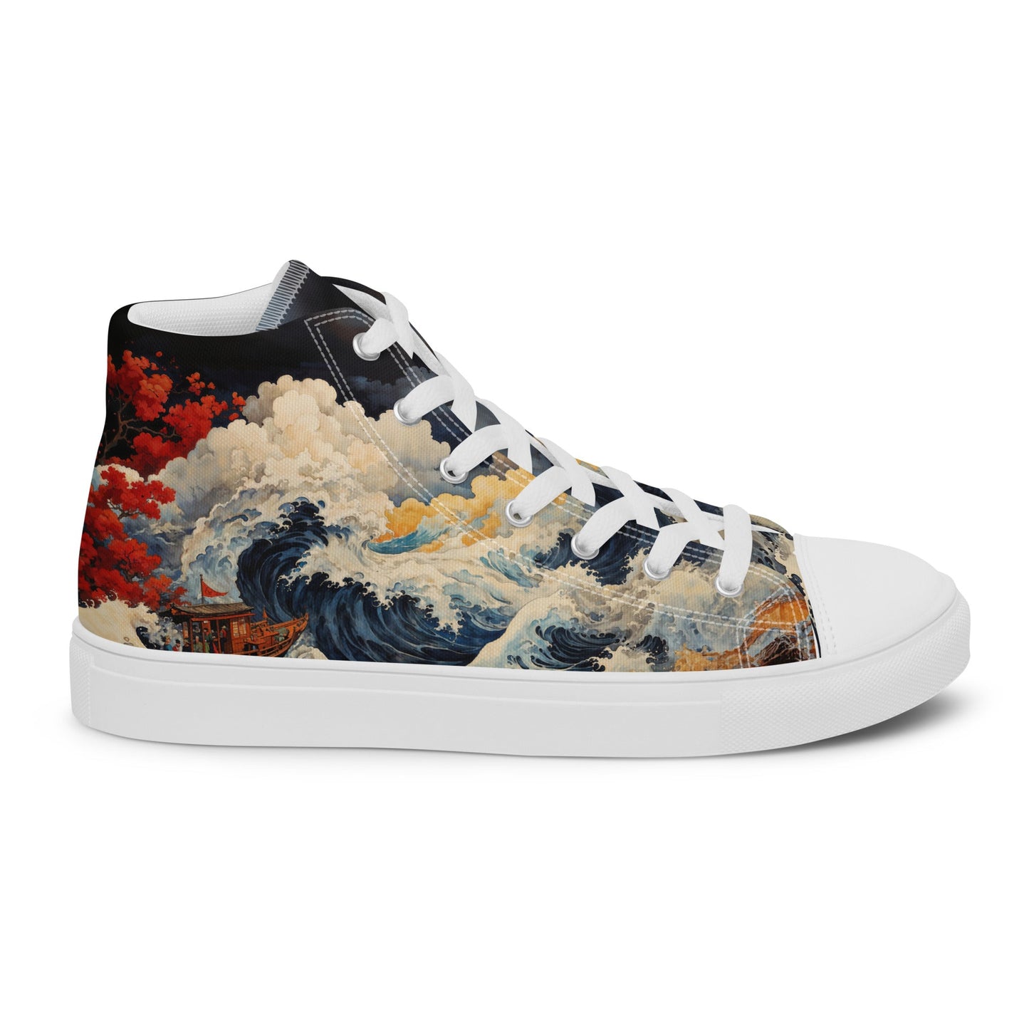 Unisex - high top canvas shoes- Storm - White / 5 - Shoes