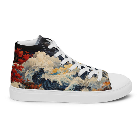 Unisex - high top canvas shoes- Storm - White / 5 - Shoes