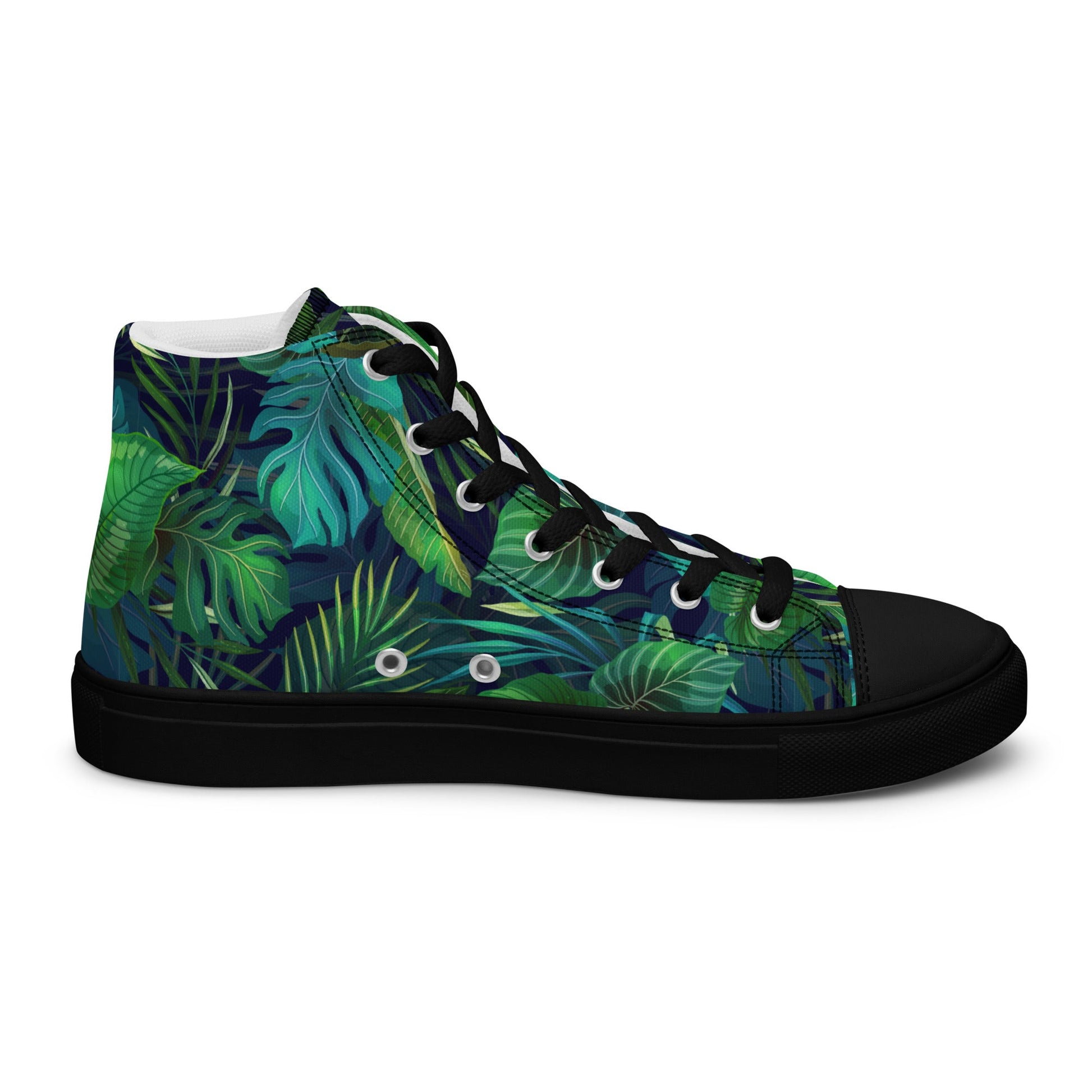 Unisex high top canvas shoes - Tropical - Shoes