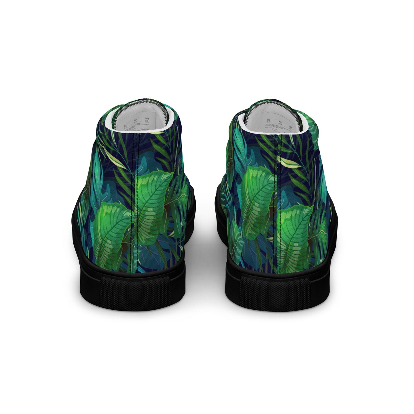 Unisex high top canvas shoes - Tropical - Shoes