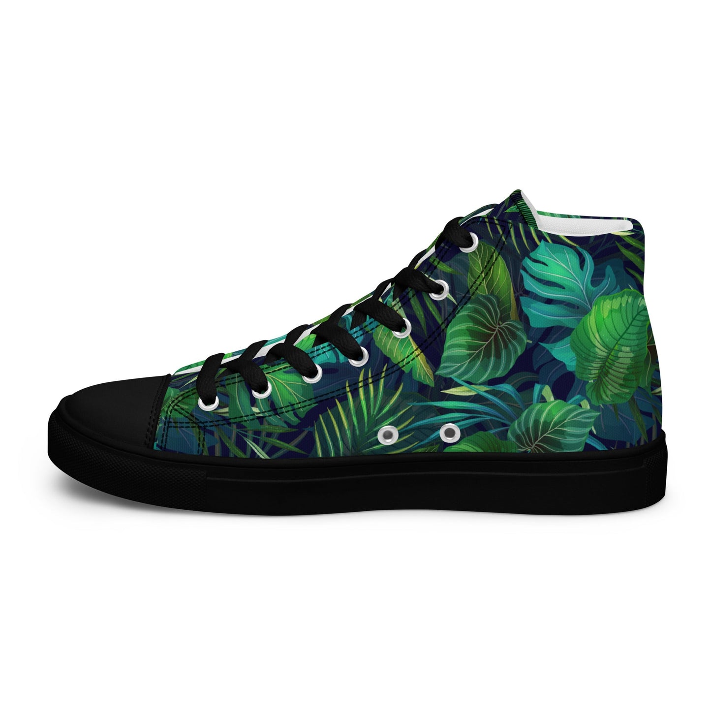 Unisex high top canvas shoes - Tropical - Shoes