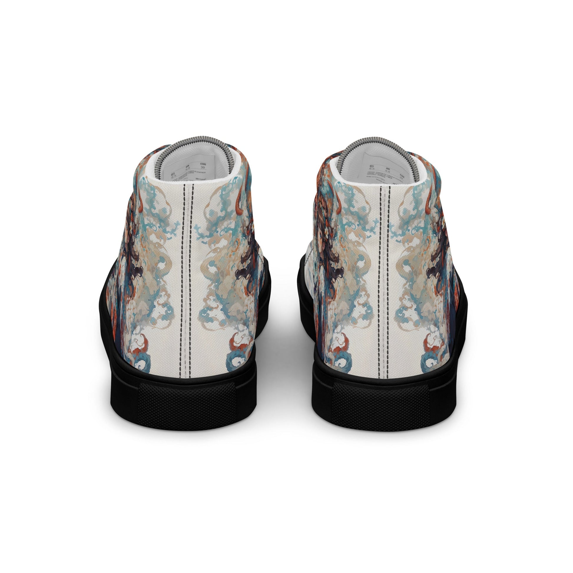 Unisex high top canvas shoes - Two Dragons - Shoes