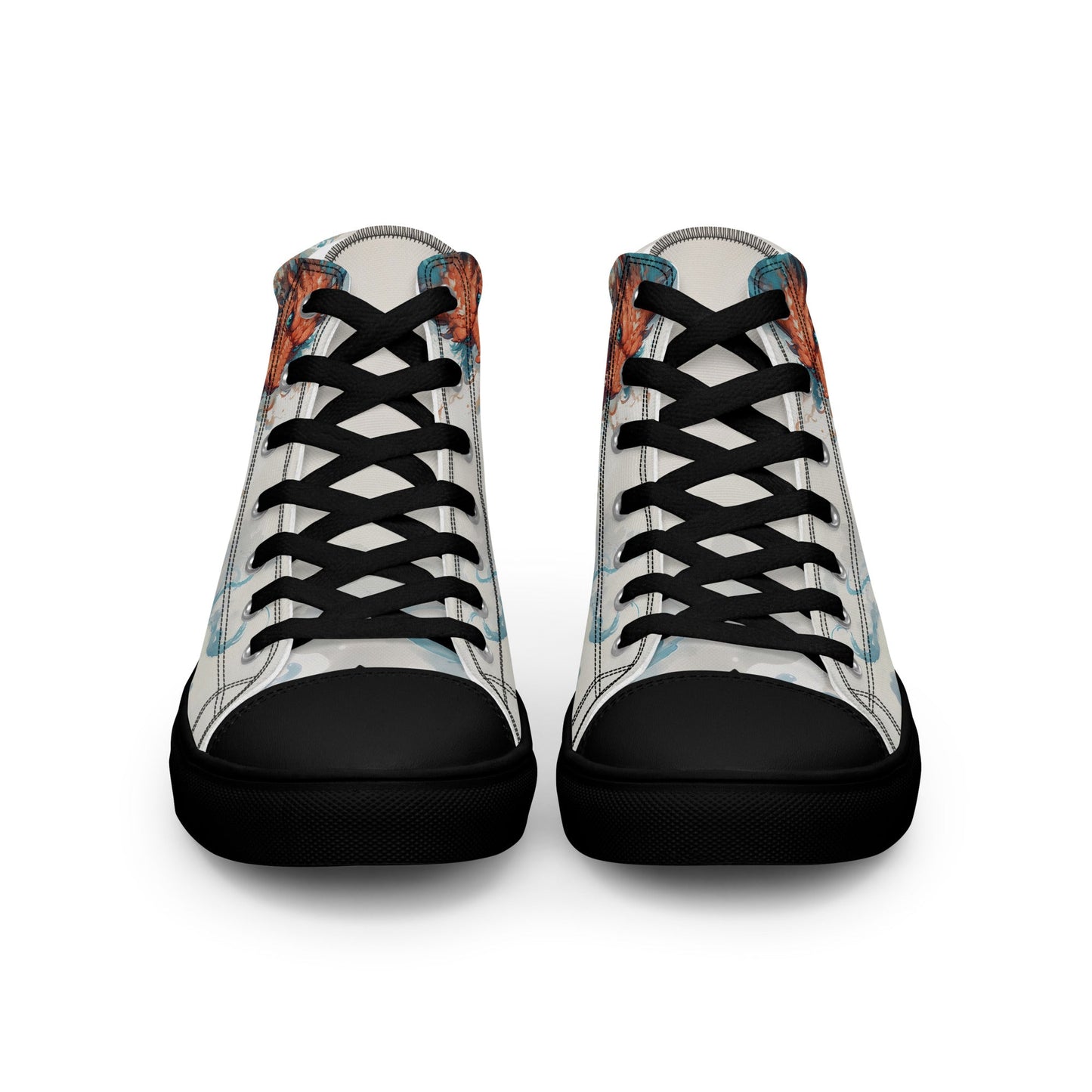 Unisex high top canvas shoes - Two Dragons - Shoes