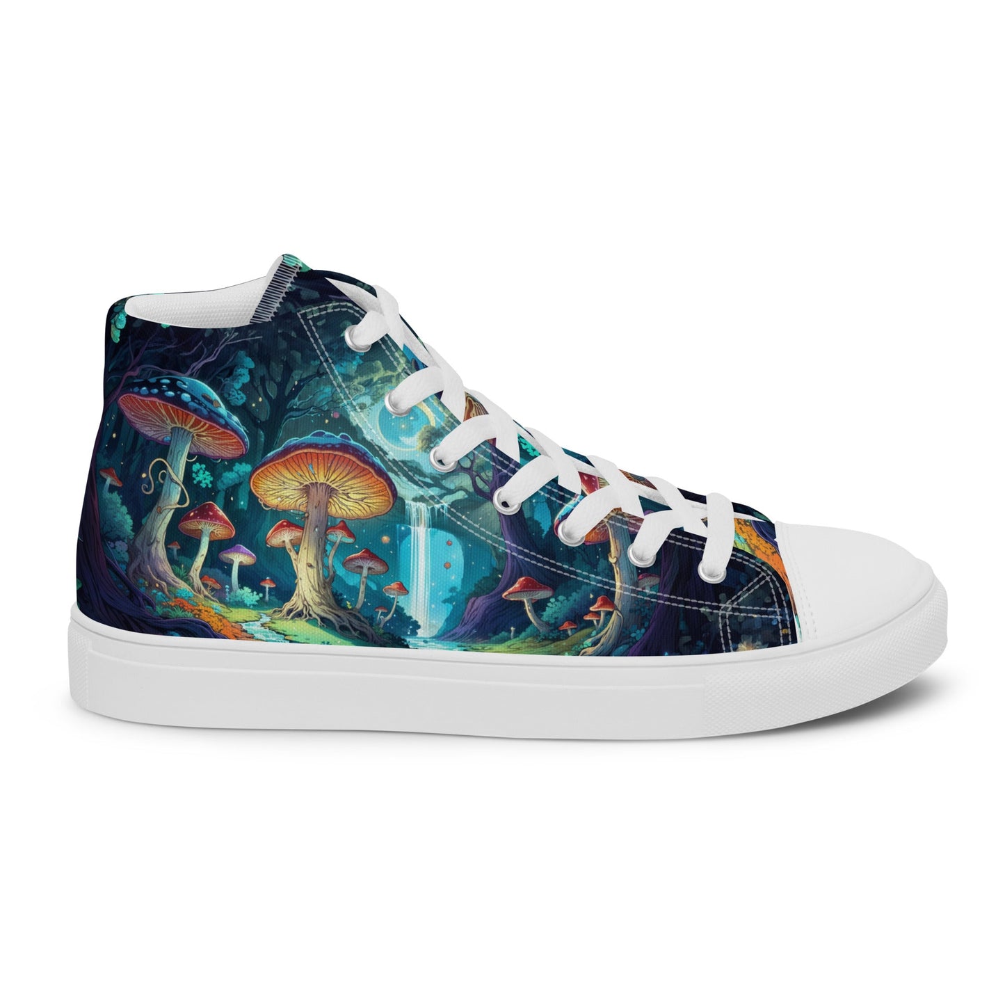 Unisex high top canvas shoes - White / 5 - Shoes