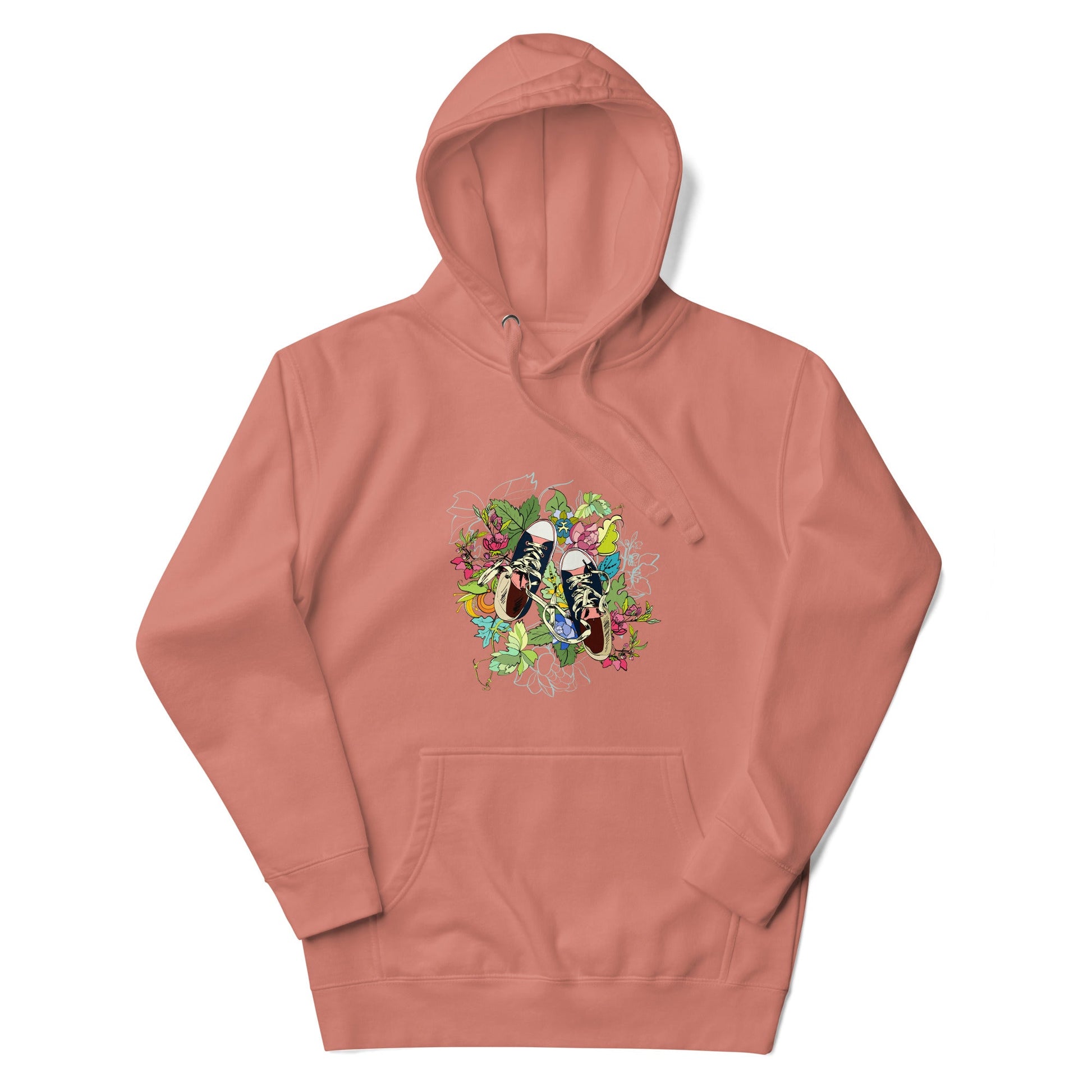 Unisex Hoodie - Floral Sneaker Fusion - Hoodie