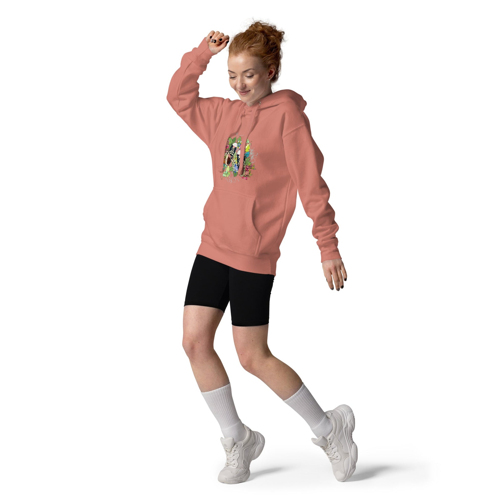 Unisex Hoodie - Floral Sneaker Fusion - Hoodie