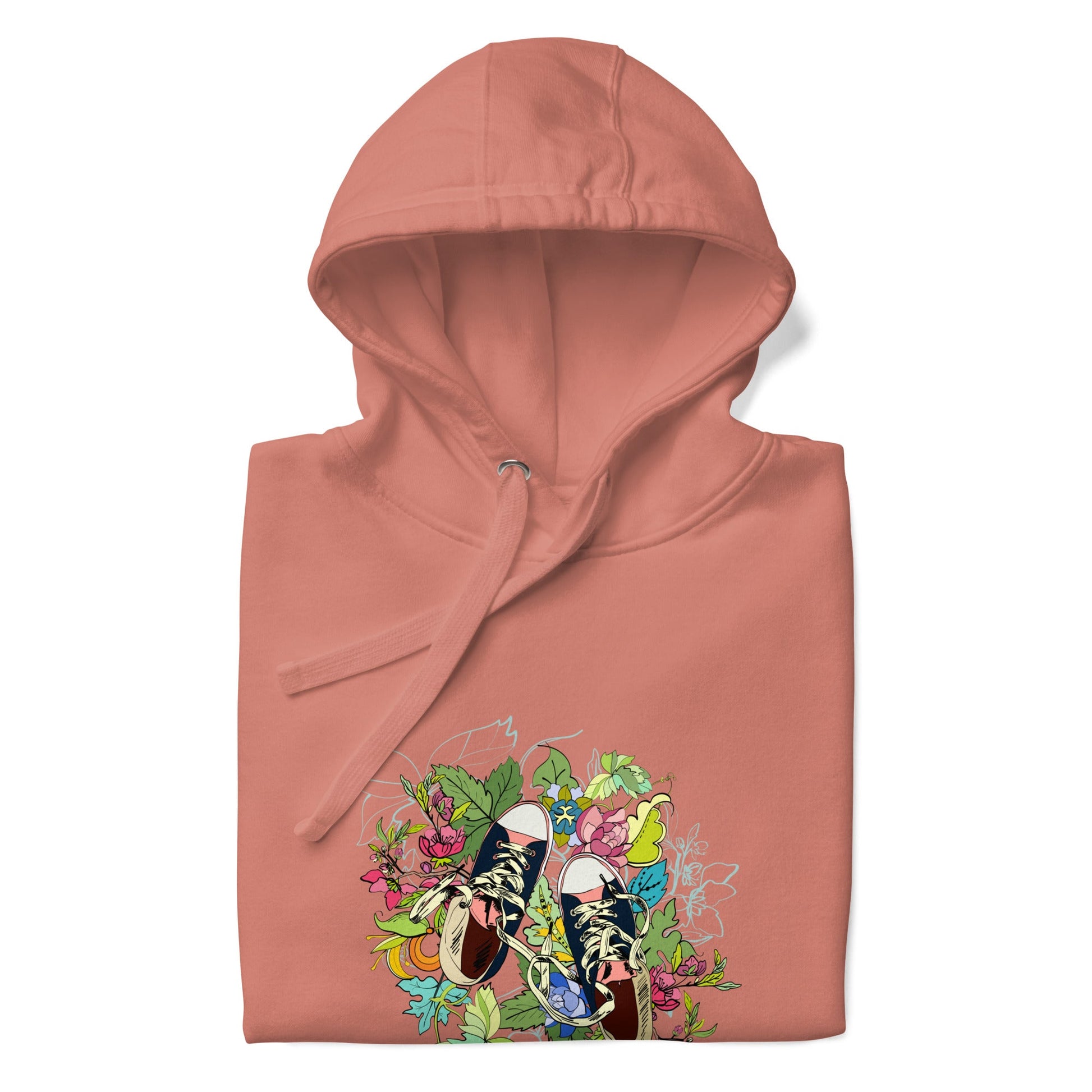 Unisex Hoodie - Floral Sneaker Fusion - Hoodie