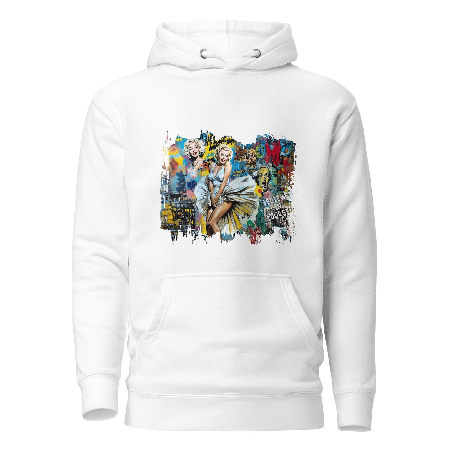Unisex Hoodie - Popart Marilyn - White / S - Hoodie