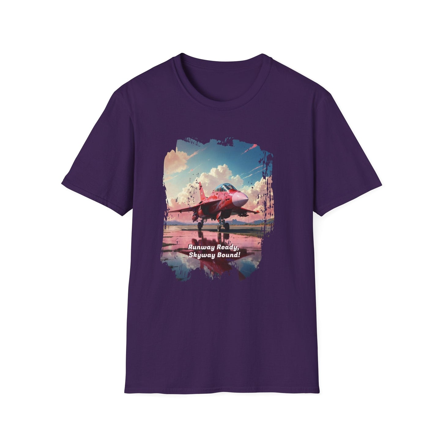 Unisex Softstyle T-Shirt -Aircraft Tee for Aviation Fans - Purple / S - T-Shirt