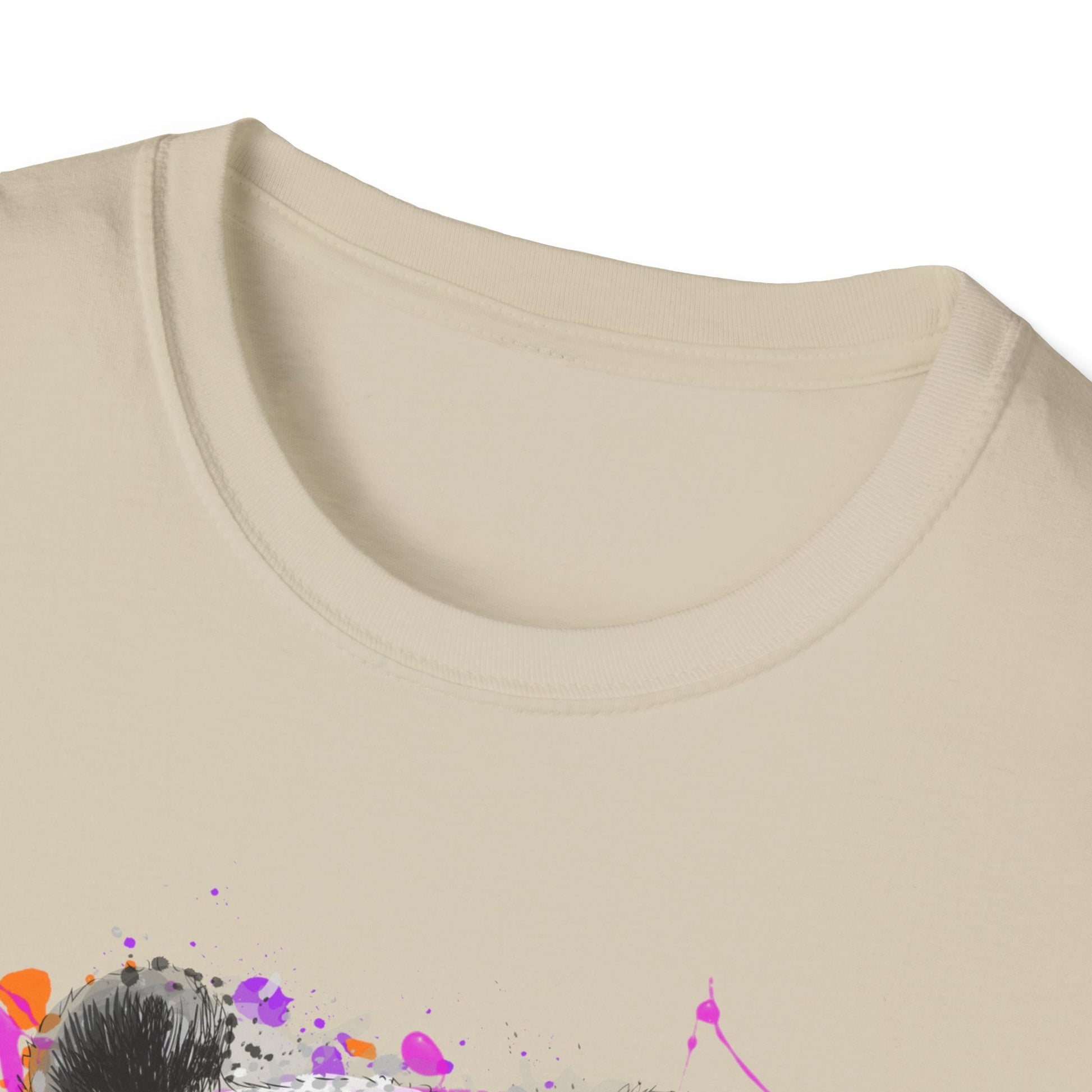 Unisex Softstyle T-Shirt Black and White Panda - T-Shirt