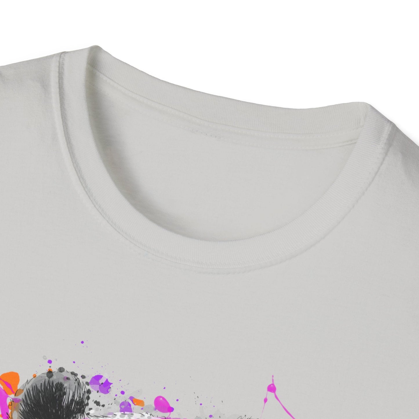 Unisex Softstyle T-Shirt Black and White Panda - T-Shirt