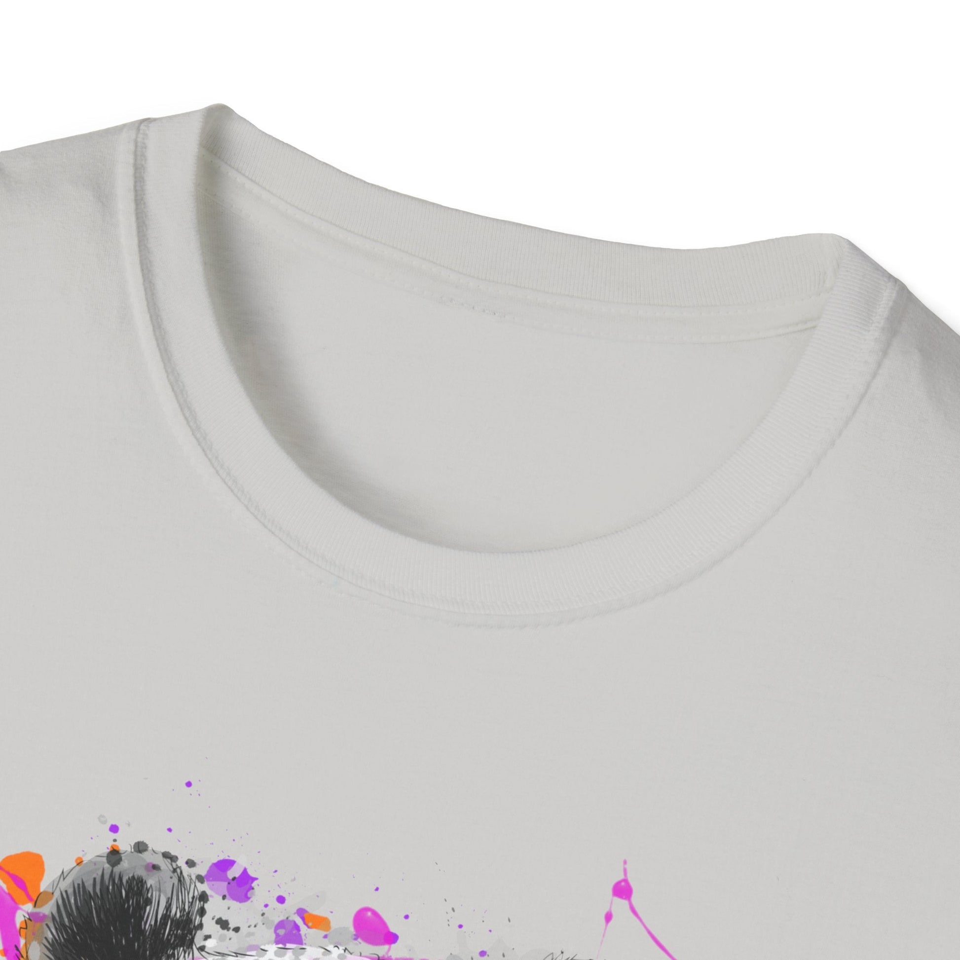 Unisex Softstyle T-Shirt Black and White Panda - T-Shirt