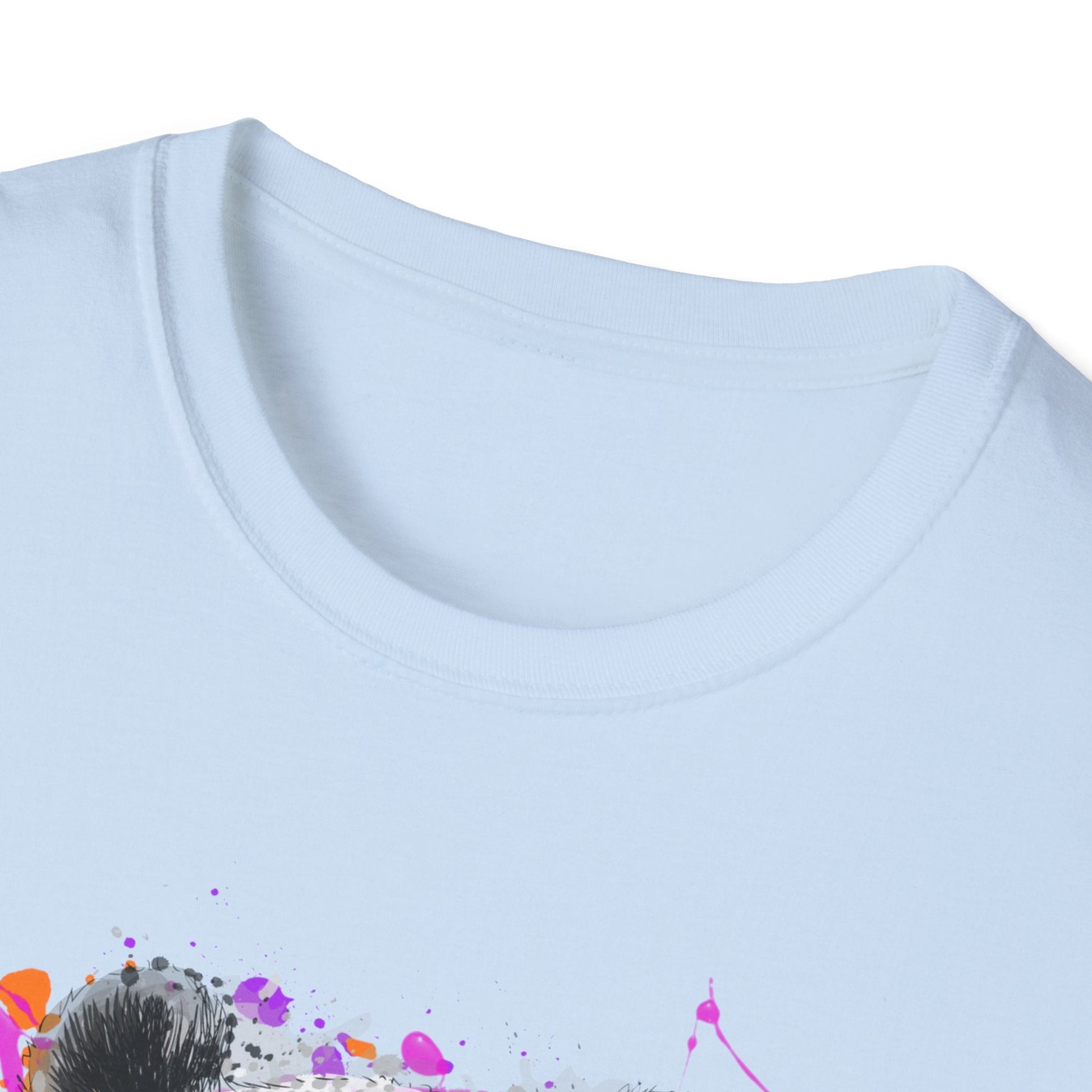 Unisex Softstyle T-Shirt Black and White Panda - T-Shirt