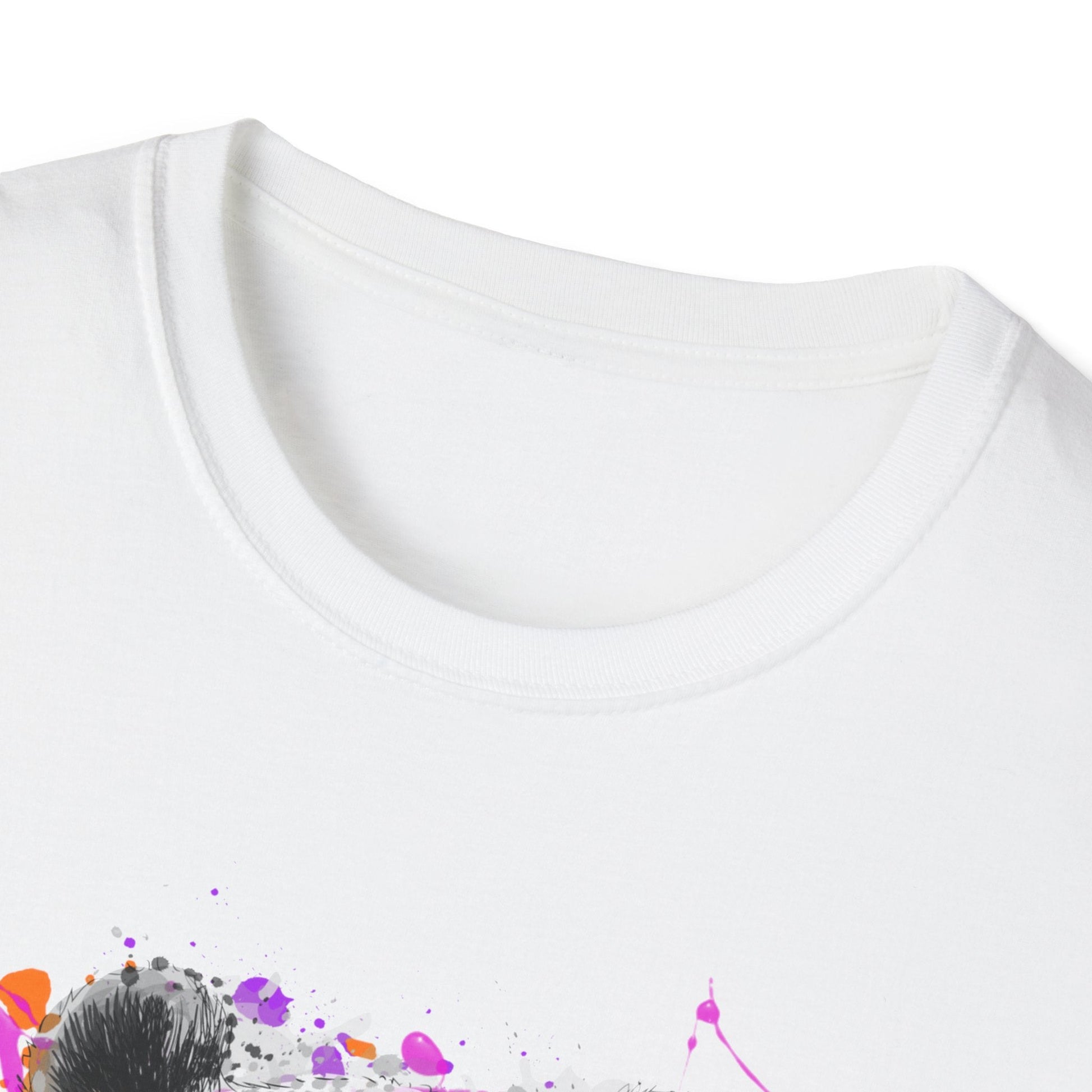 Unisex Softstyle T-Shirt Black and White Panda - T-Shirt