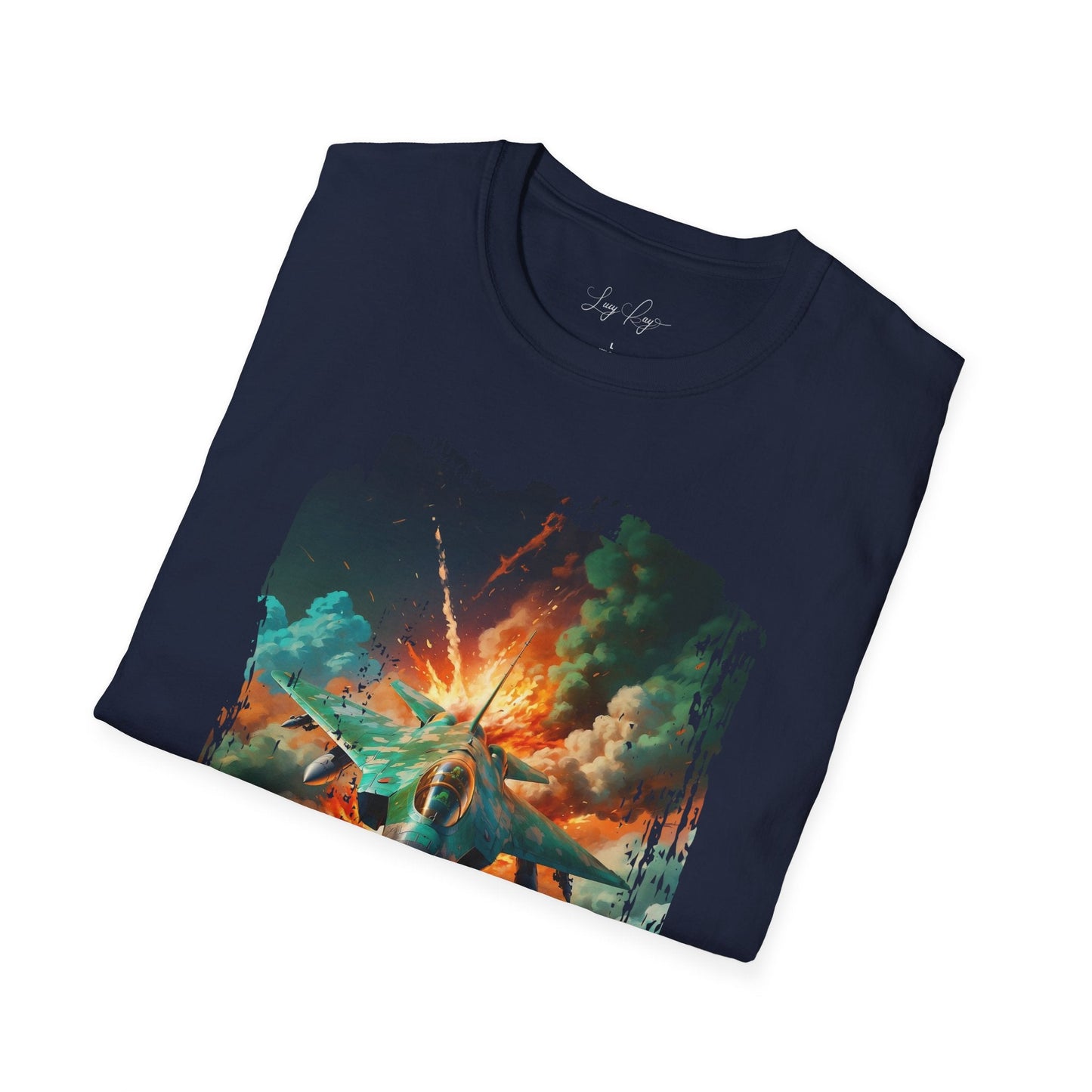 Unisex Softstyle T-Shirt- Fighter Jet Graphic Tee - T-Shirt