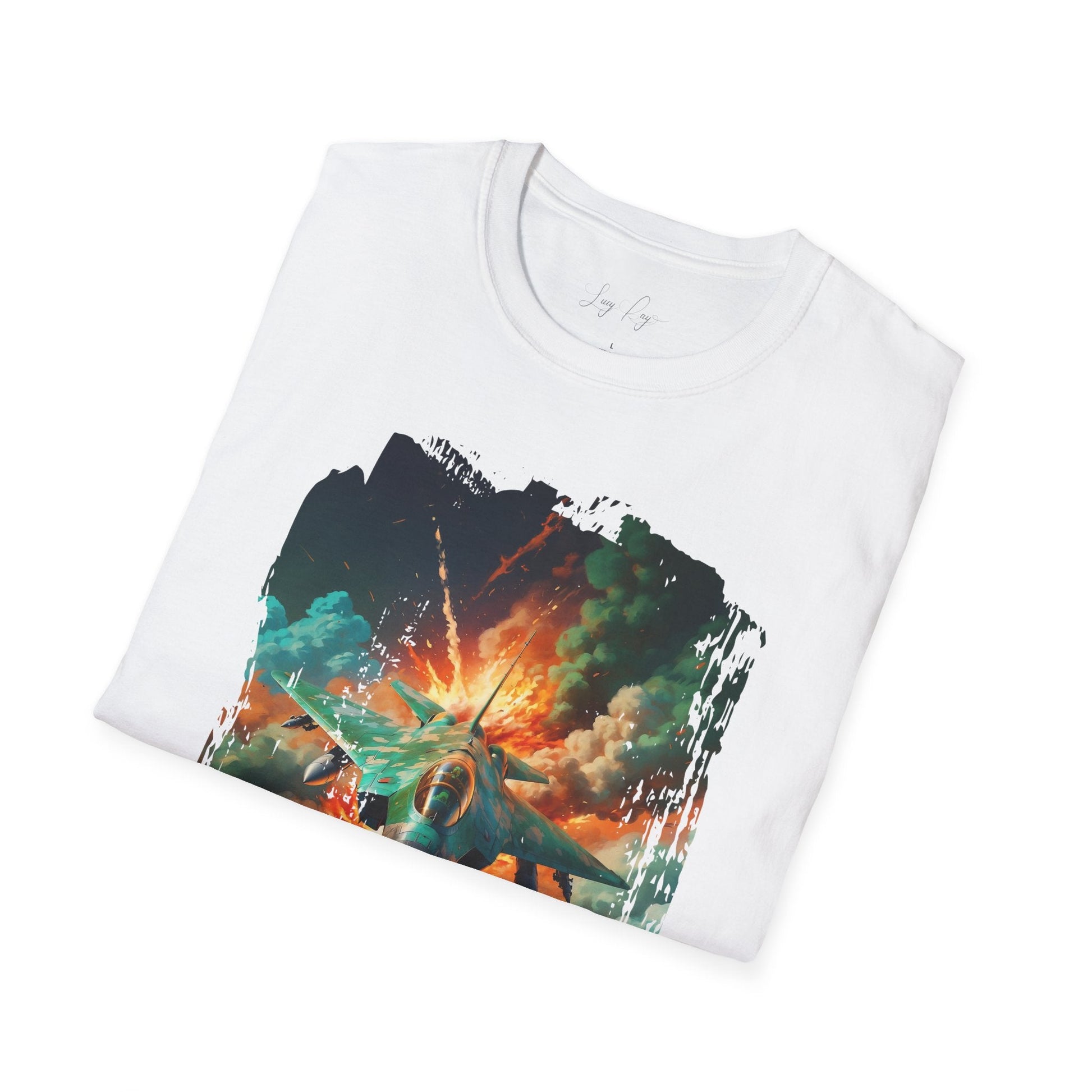 Unisex Softstyle T-Shirt- Fighter Jet Graphic Tee - T-Shirt