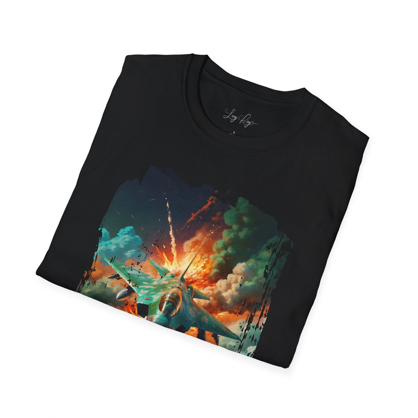Unisex Softstyle T-Shirt- Fighter Jet Graphic Tee - T-Shirt