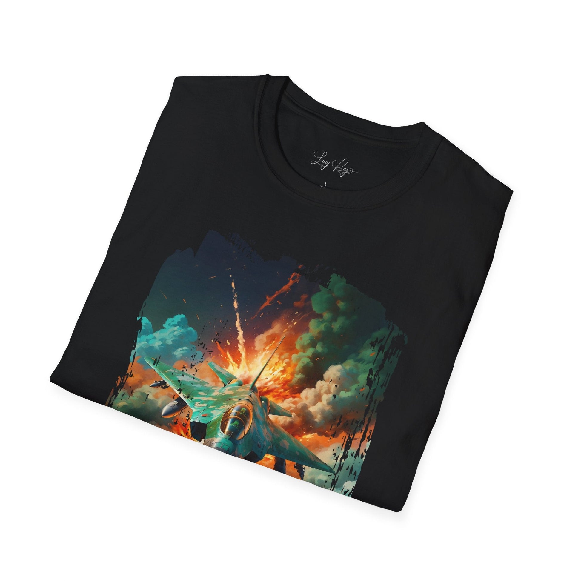 Unisex Softstyle T-Shirt- Fighter Jet Graphic Tee - T-Shirt