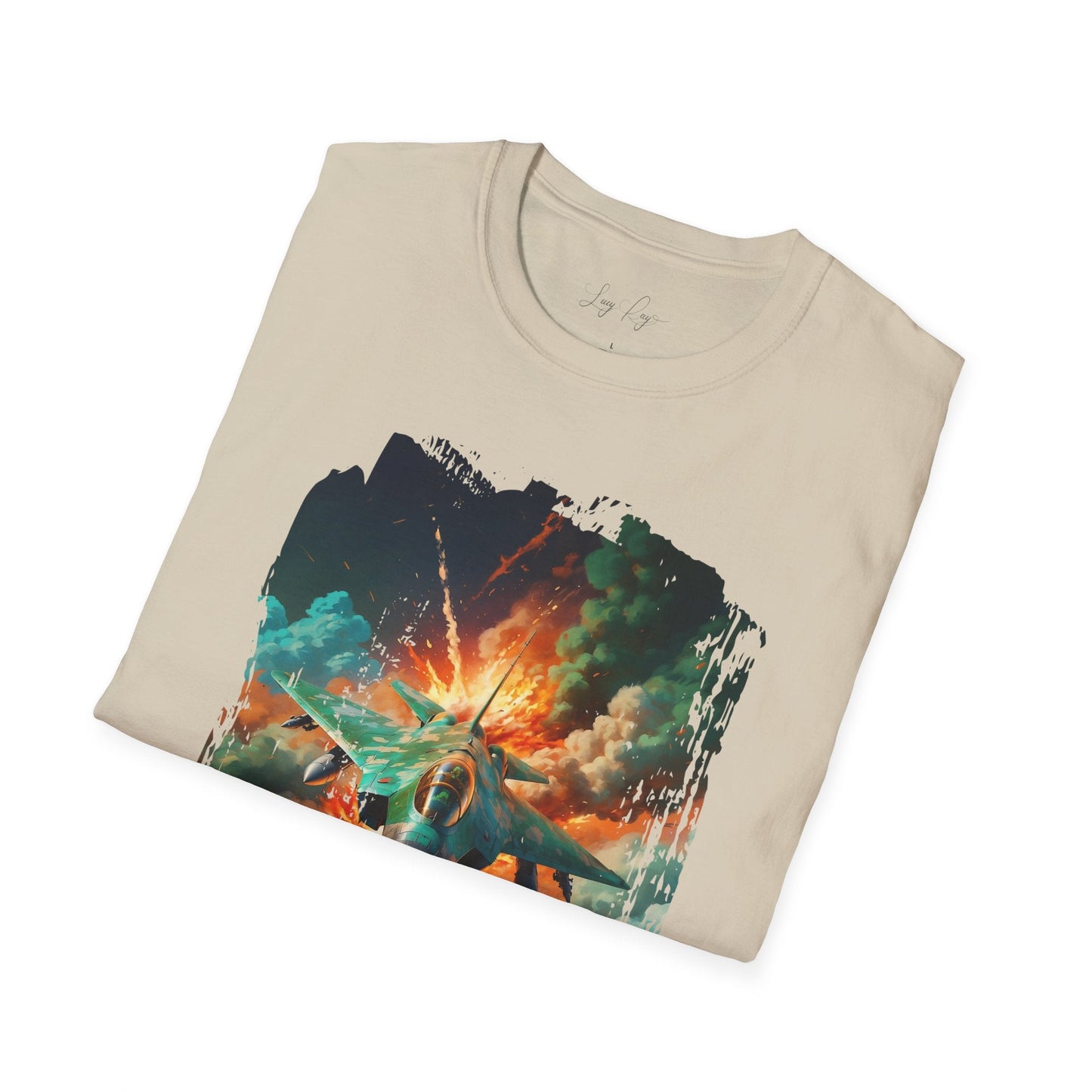 Unisex Softstyle T-Shirt- Fighter Jet Graphic Tee - T-Shirt