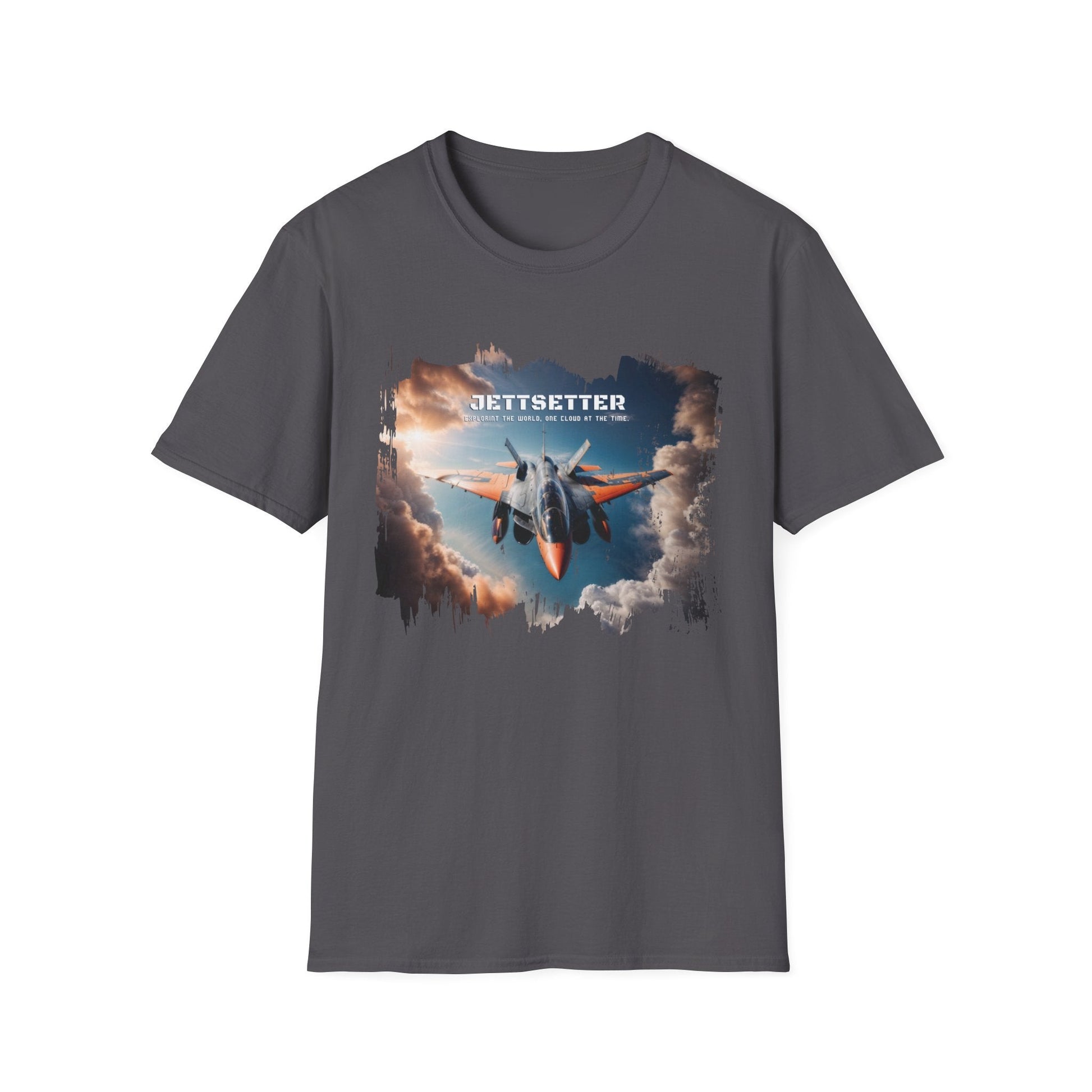 Unisex Softstyle T-Shirt - Jetsetter - Charcoal / S - T-Shirt