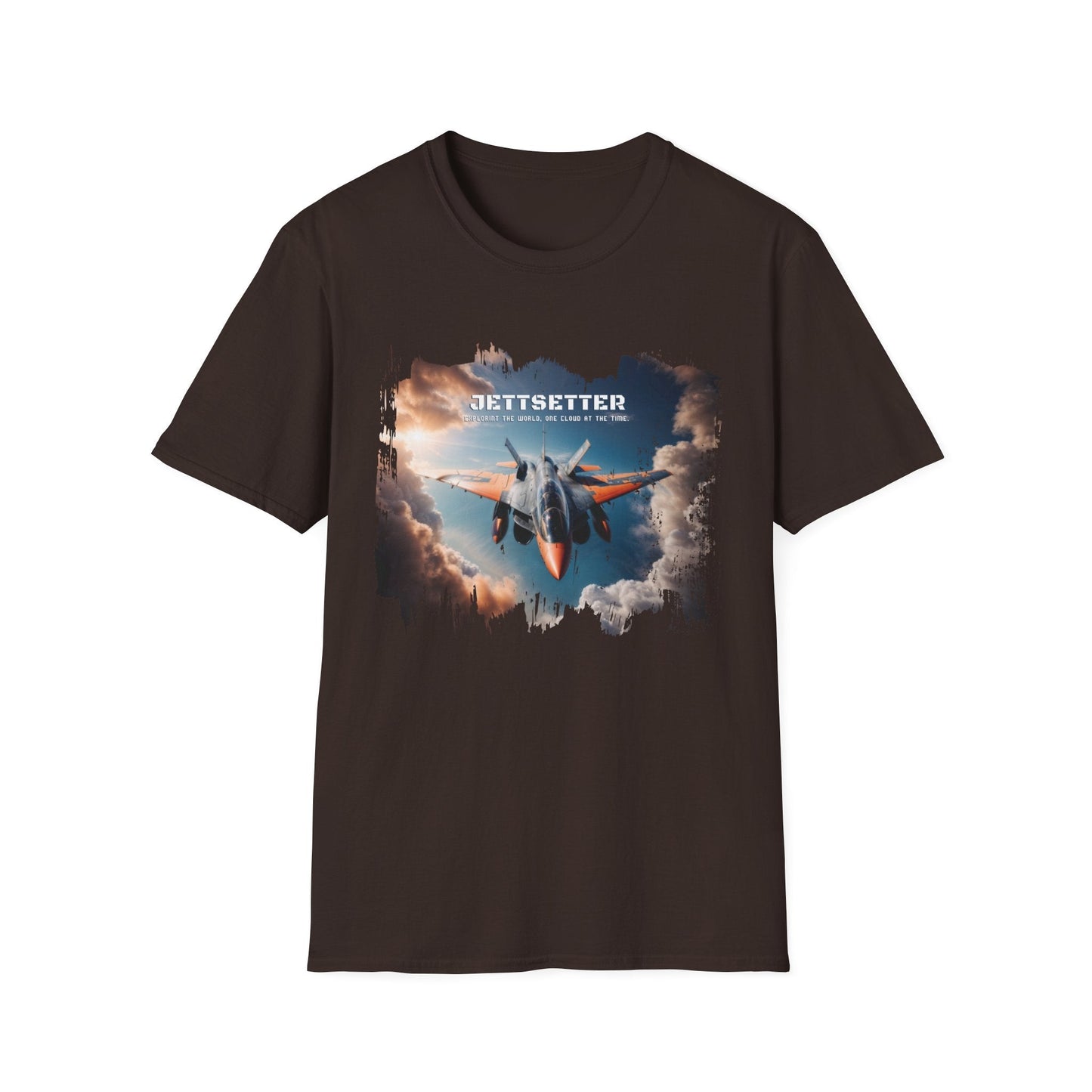 Unisex Softstyle T-Shirt - Jetsetter - Dark Chocolate / S - T-Shirt