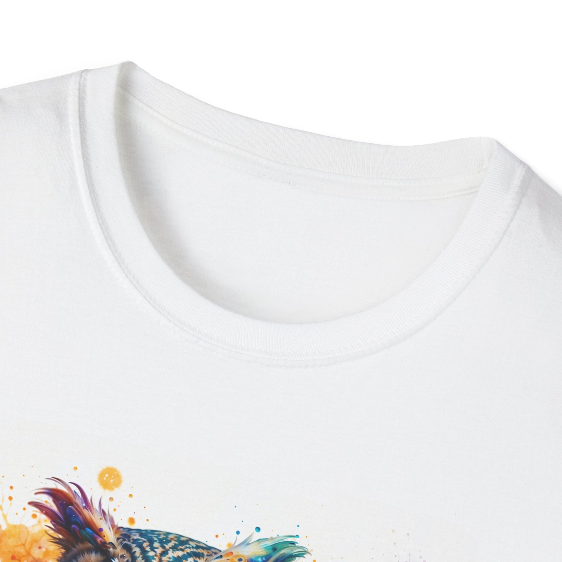 Unisex Softstyle T-Shirt - Vibrant Owl Artwork with motivational quote - T-Shirt