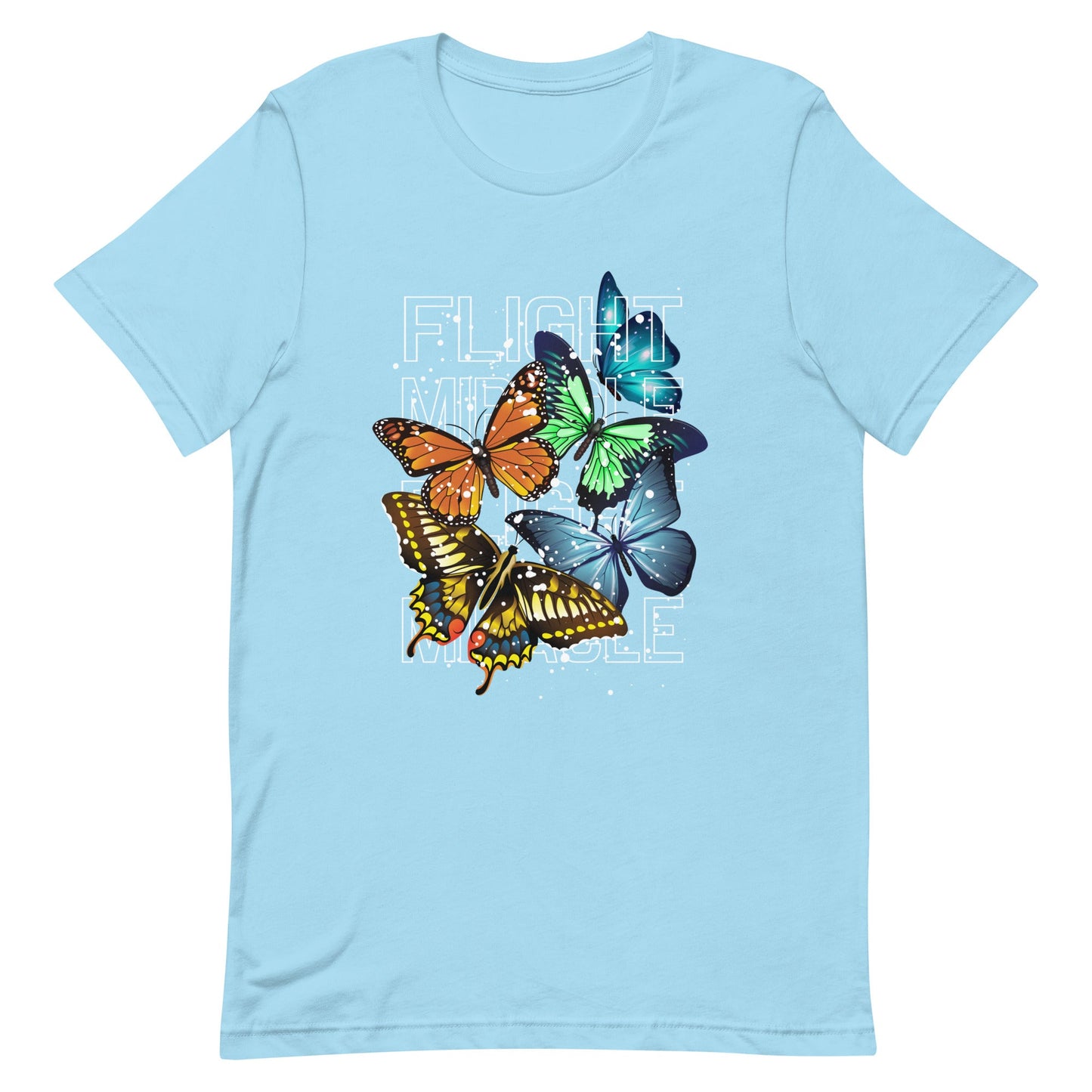 Unisex t-shirt - Miracle in Flight - Ocean Blue / S