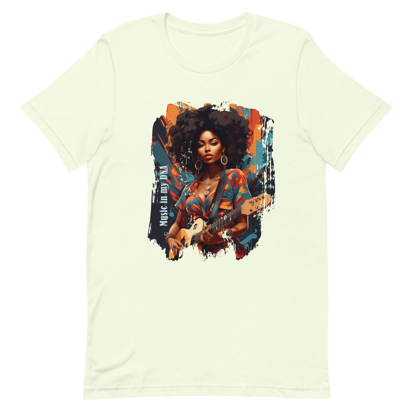 Unisex t-shirt -Music in my DNA - Citron / XS - T-Shirt