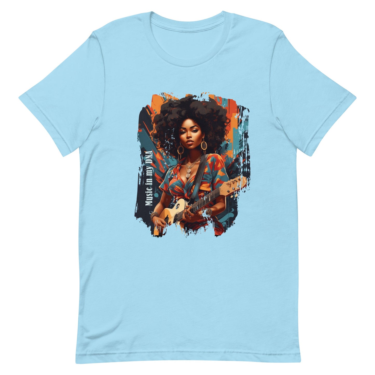 Unisex t-shirt -Music in my DNA - Ocean Blue / S - T-Shirt