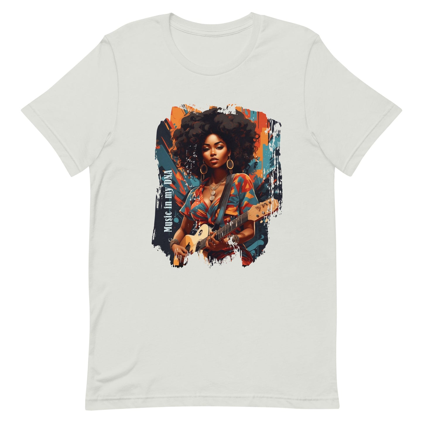 Unisex t-shirt -Music in my DNA - Silver / S - T-Shirt