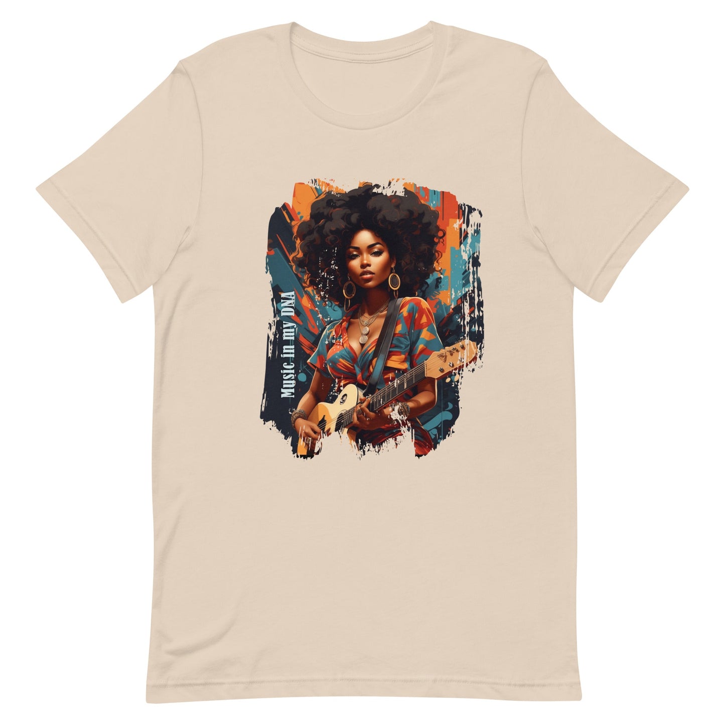 Unisex t-shirt -Music in my DNA - Soft Cream / XS - T-Shirt
