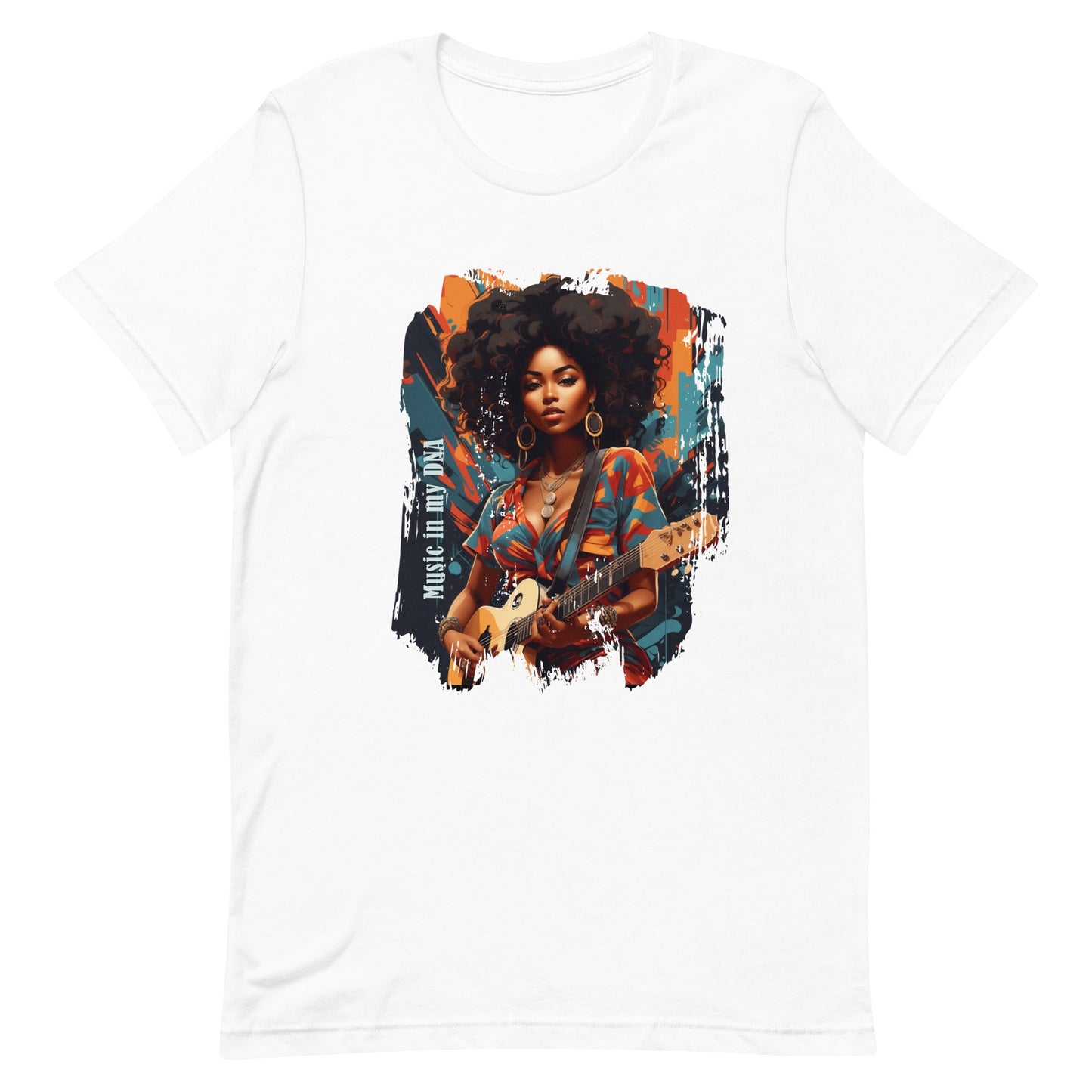 Unisex t-shirt -Music in my DNA - White / XS - T-Shirt