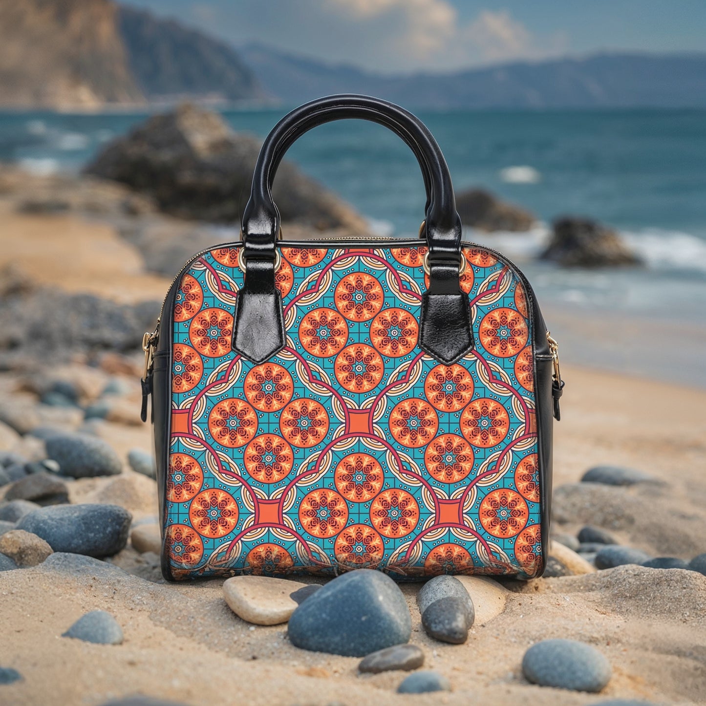 Vibrant Patterned Small Shoulder Handbag