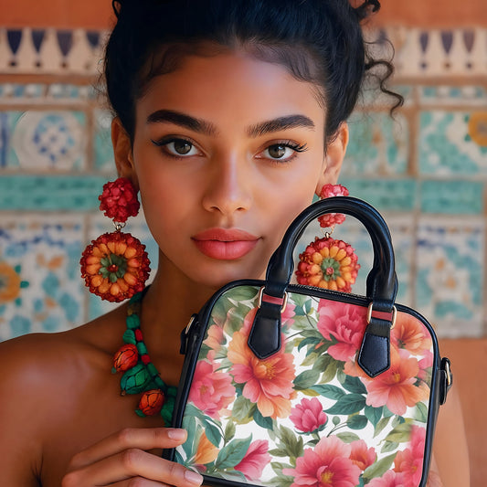 Shoulder Handbag - Floral