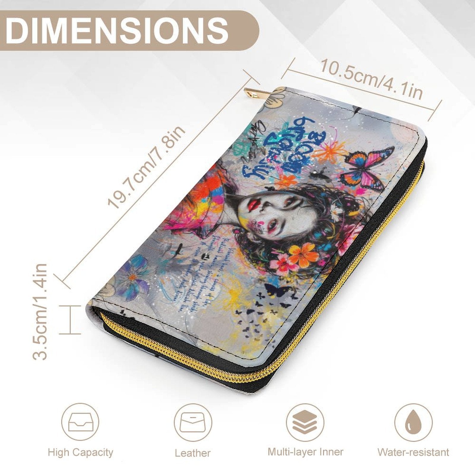 Wallet - Asian Woman Street Style art - white / 19.7x10.5cm - Wallets