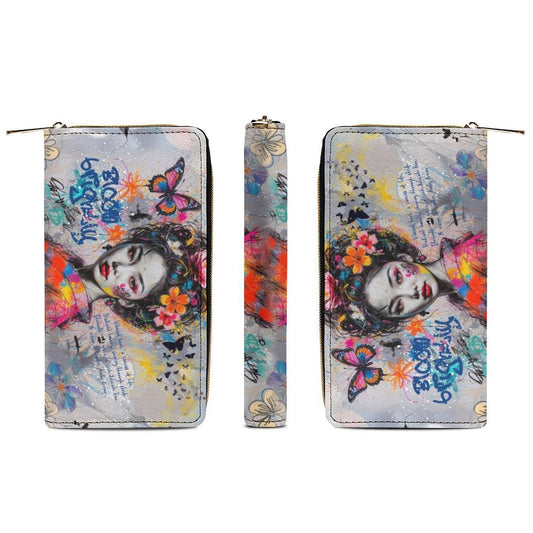 Wallet - Asian Woman Street Style art - white / 19.7x10.5cm - Wallets