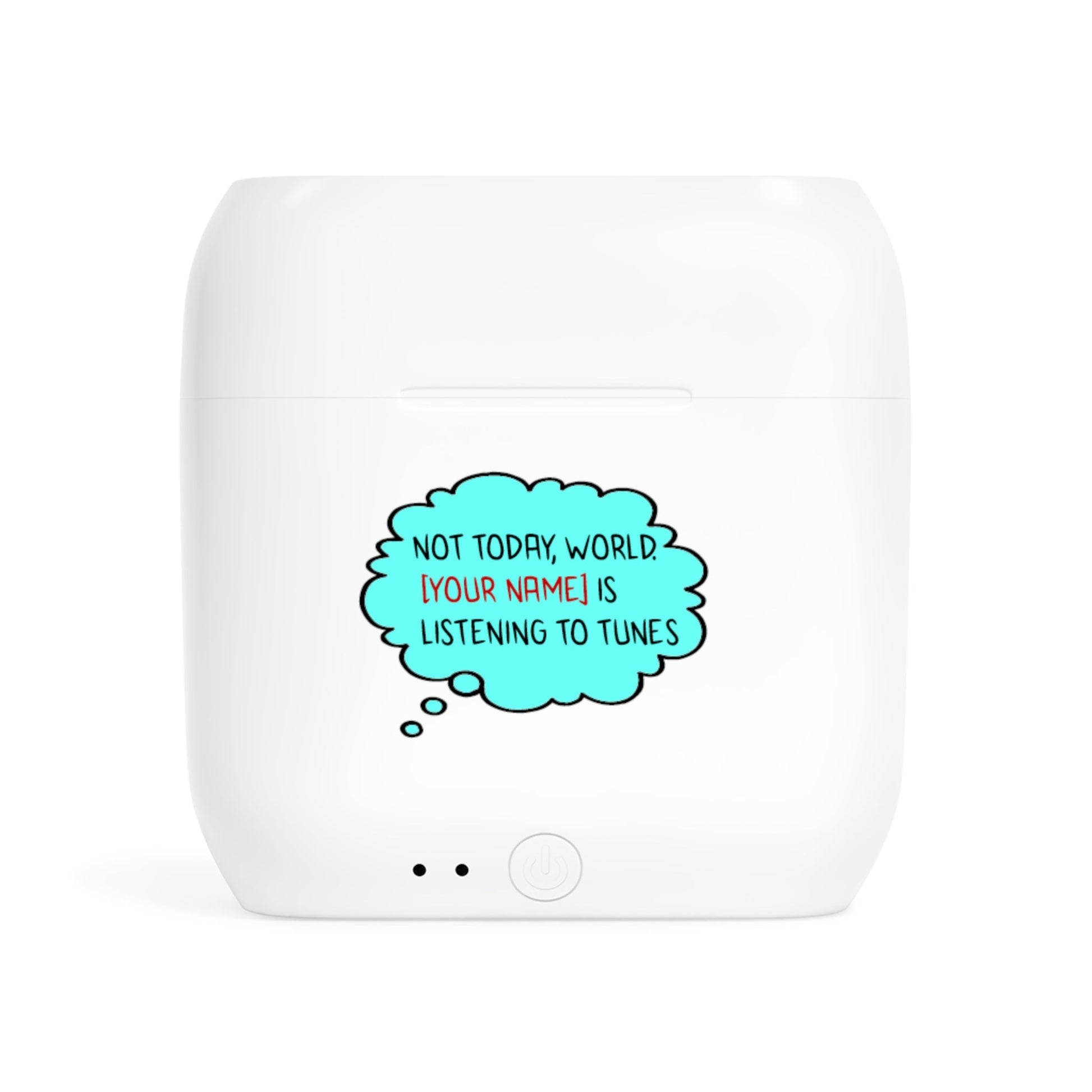 Wireless Earbuds with Customizable Funny Quote - White / One size - Accessories