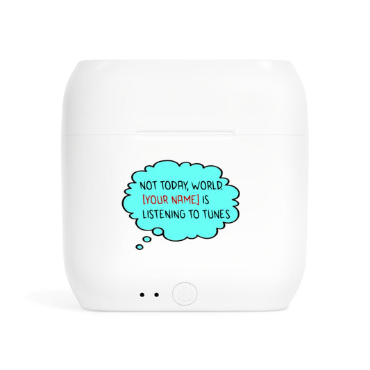 Wireless Earbuds with Customizable Funny Quote - White / One size - Accessories
