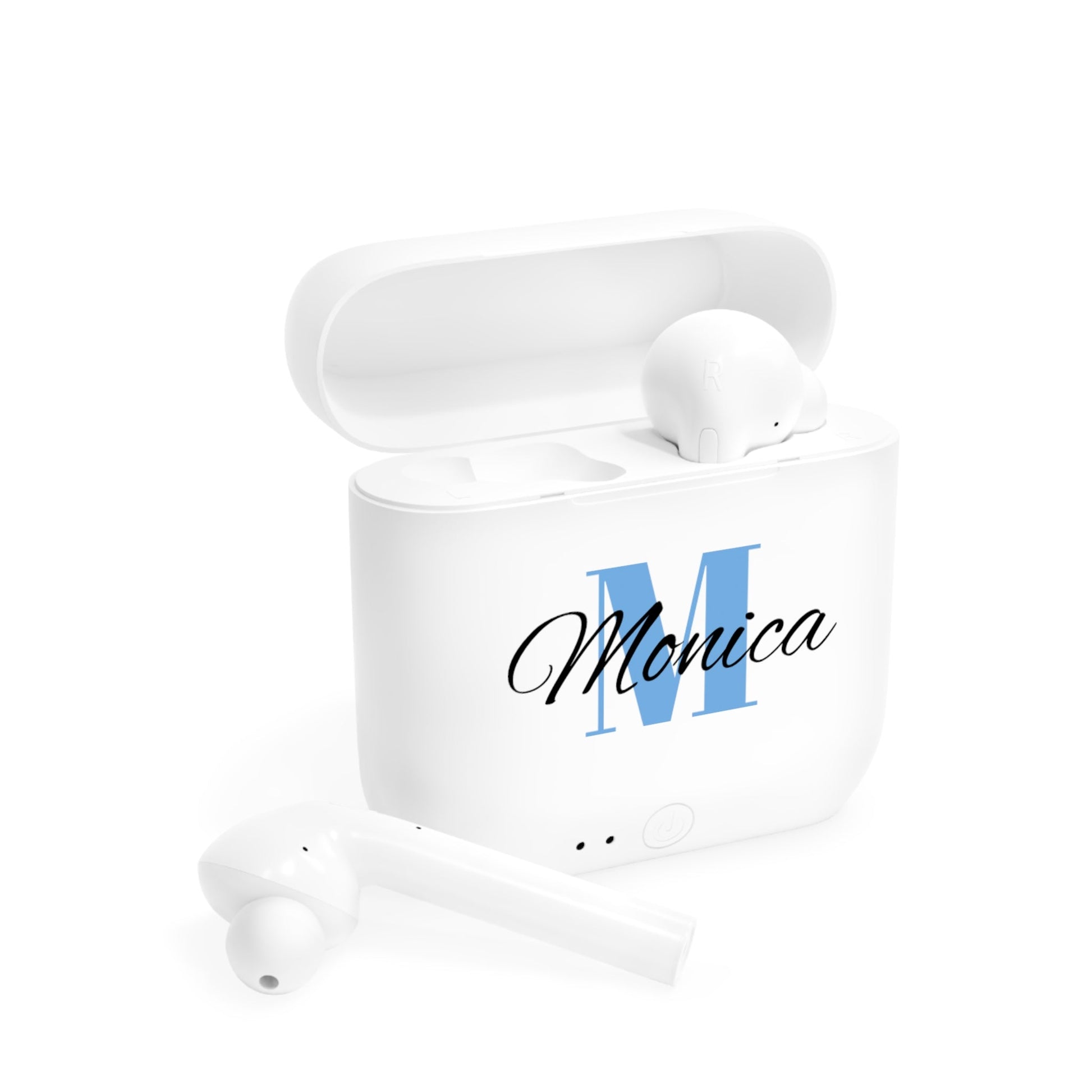 Wireless Earbuds with Customizable Name - White / One size - Accessories