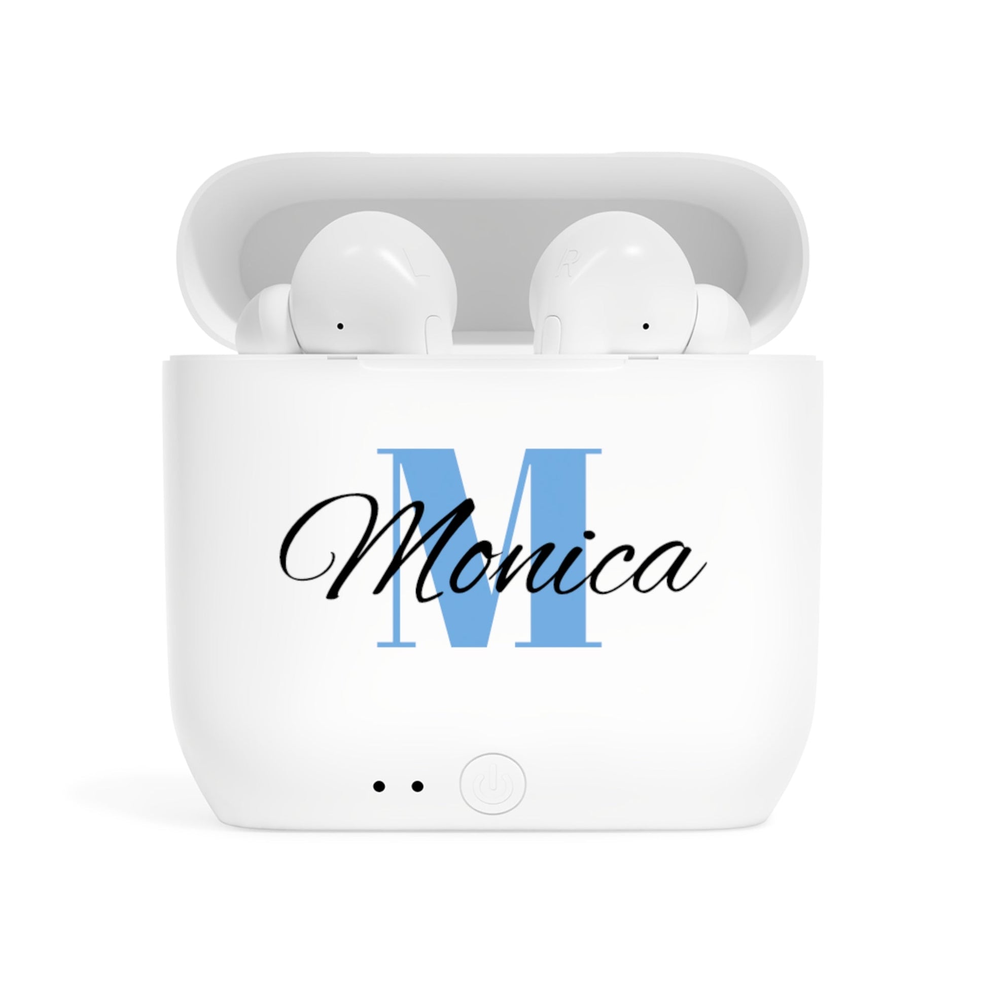 Wireless Earbuds with Customizable Name - White / One size - Accessories