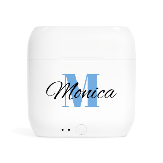 Wireless Earbuds with Customizable Name - White / One size - Accessories